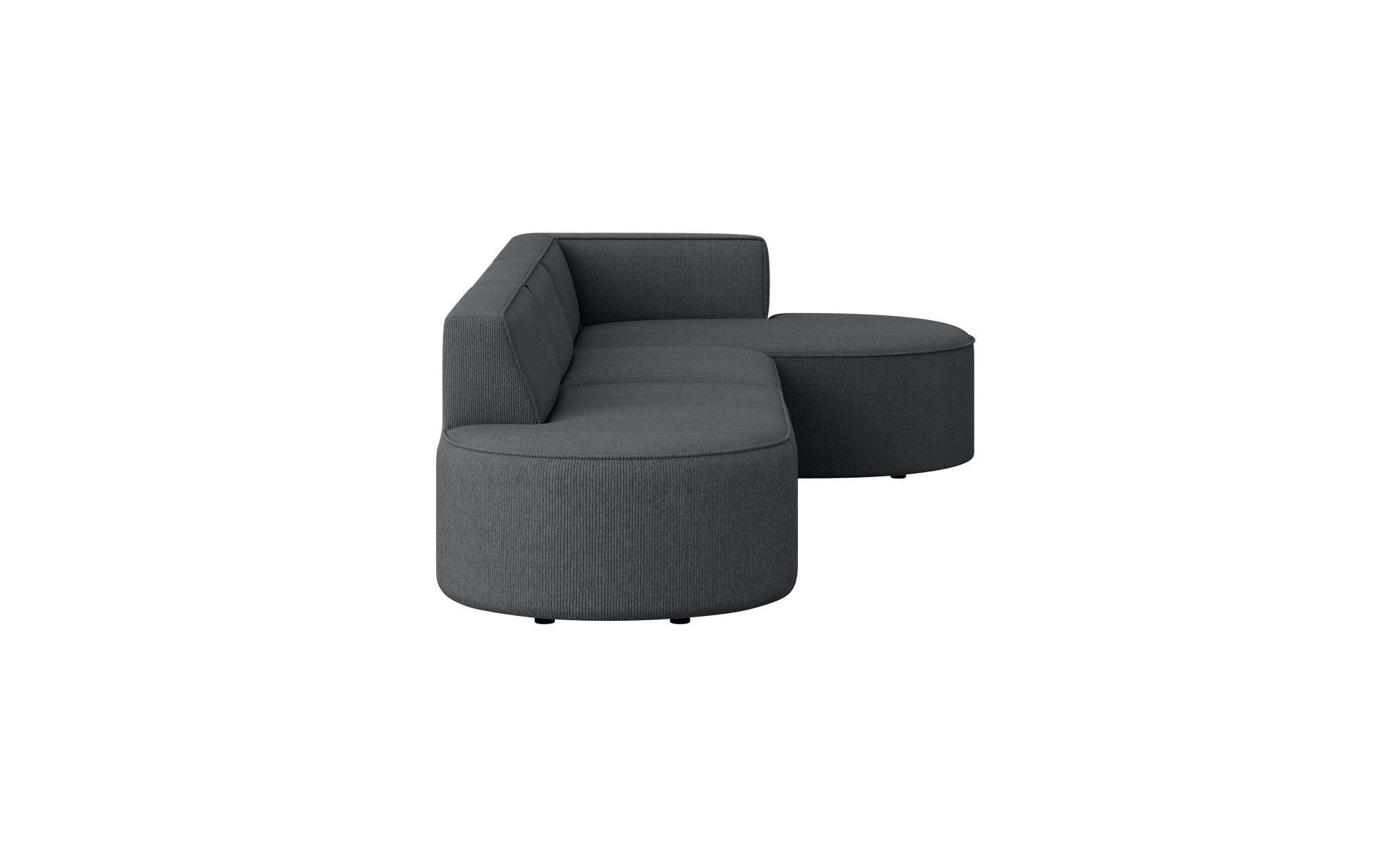 andas Hoekbank EIVIND designerbank met ottomane rechts/links, B/D/H: 343/159/72 cm