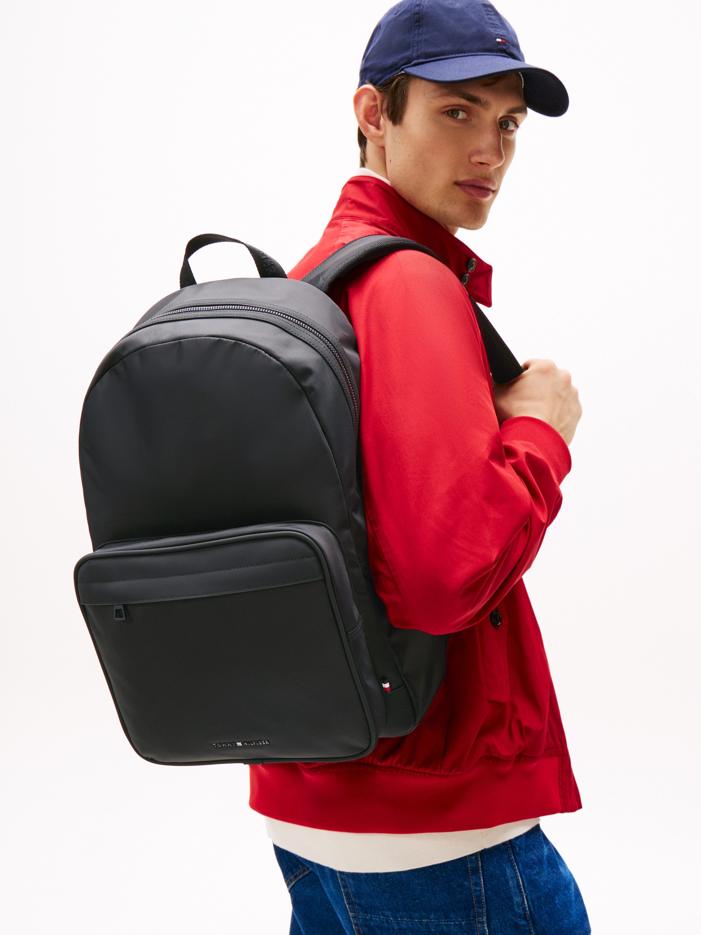 Tommy Hilfiger Vrijetijdsrugzak TH REPREVE BACKPACK , heren rugzak, werkrugzak met verstelbare schouderbanden