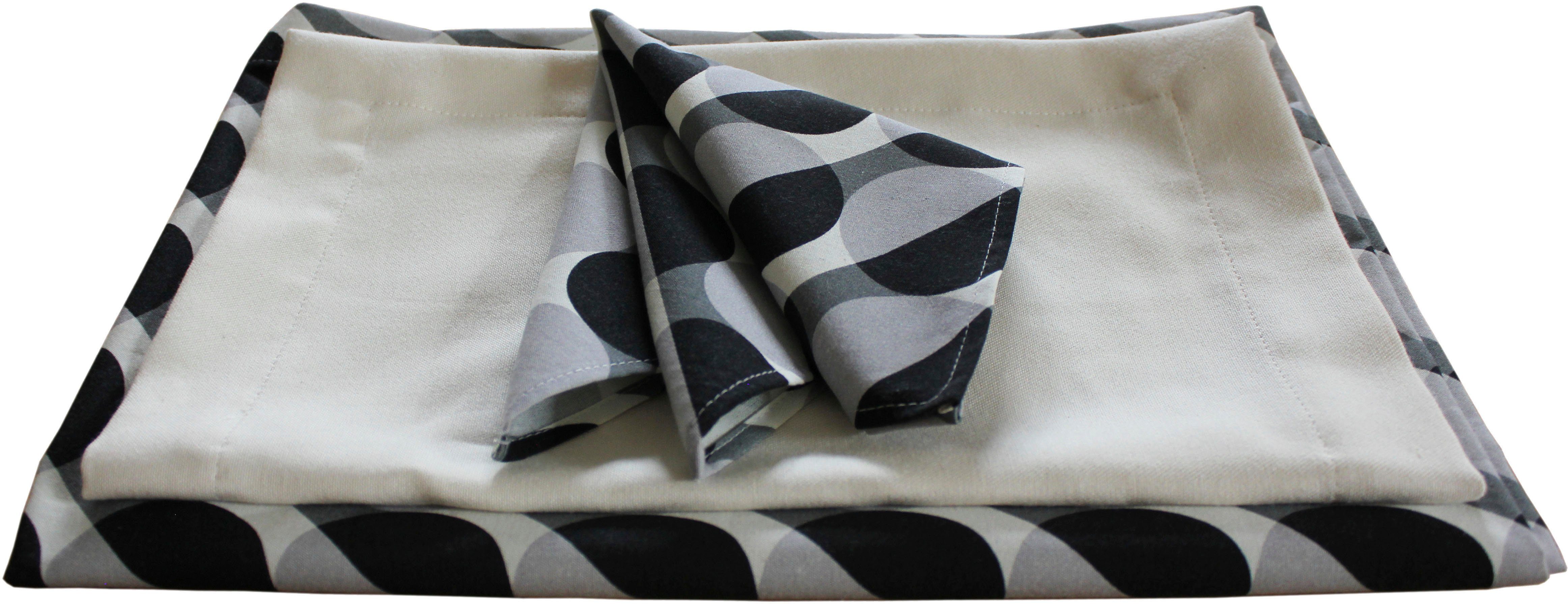 Adam Set placemats Tafelset Circles Made in Germany, voor 6 personen (13 stuks)