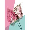 queence artprint op acrylglas bladeren roze