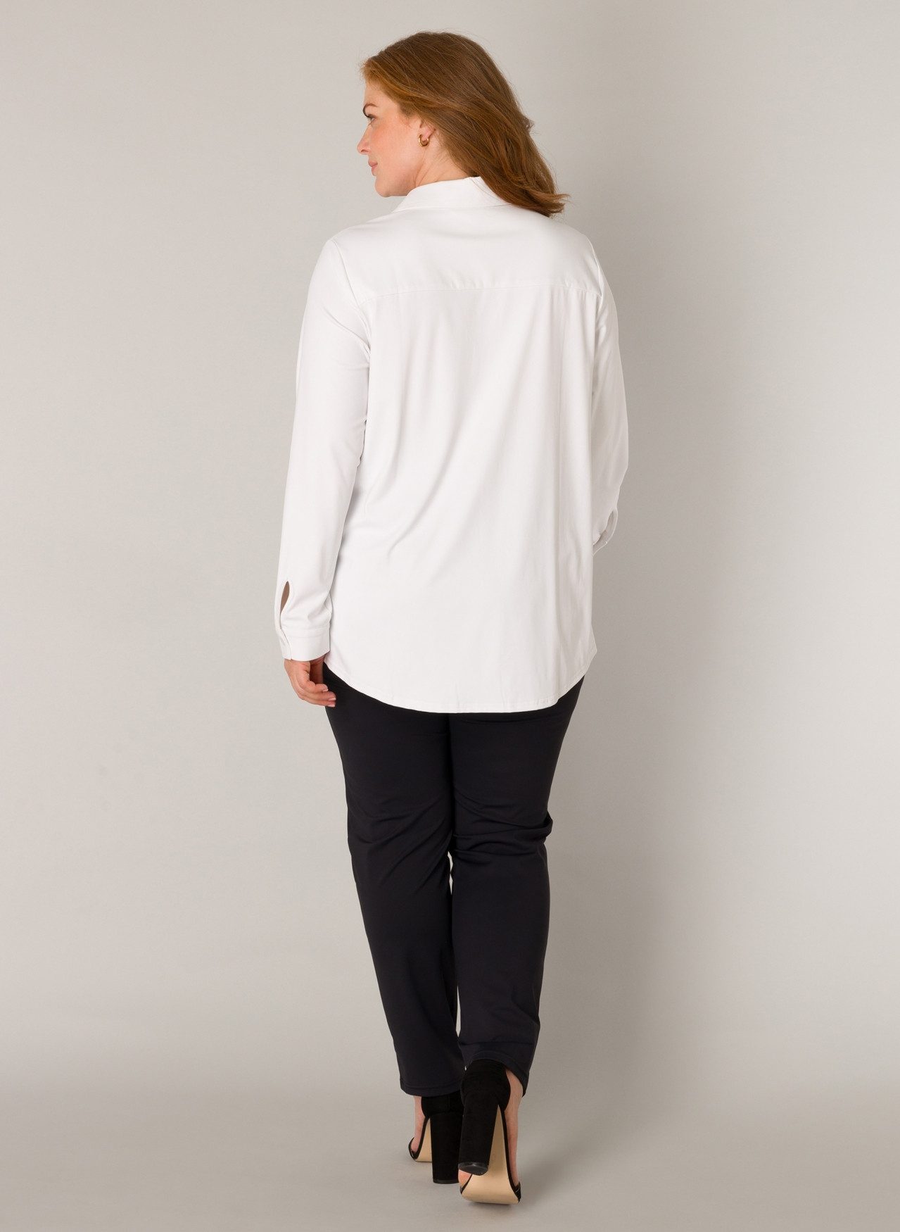 Base Level Curvy Blouse met lange mouwen Lara met stretch