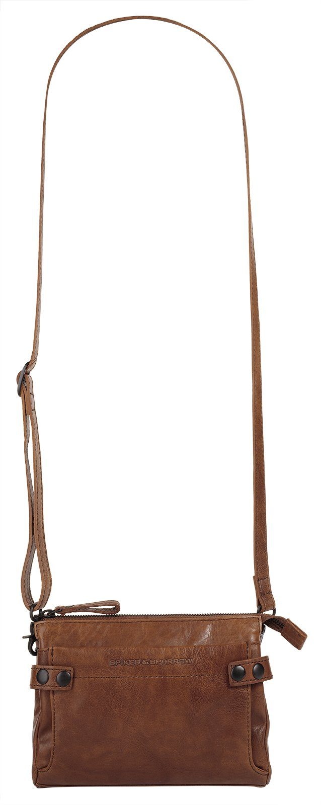 Spikes & Sparrow Schoudertas echt leder