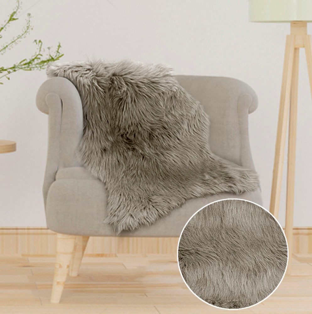my home Hoogpolig vloerkleed Valeria schapenvacht tapijt knuffelig Imitatiebont, vachtmodel, zachte vloerkleden, slaapkamer, woonkamer