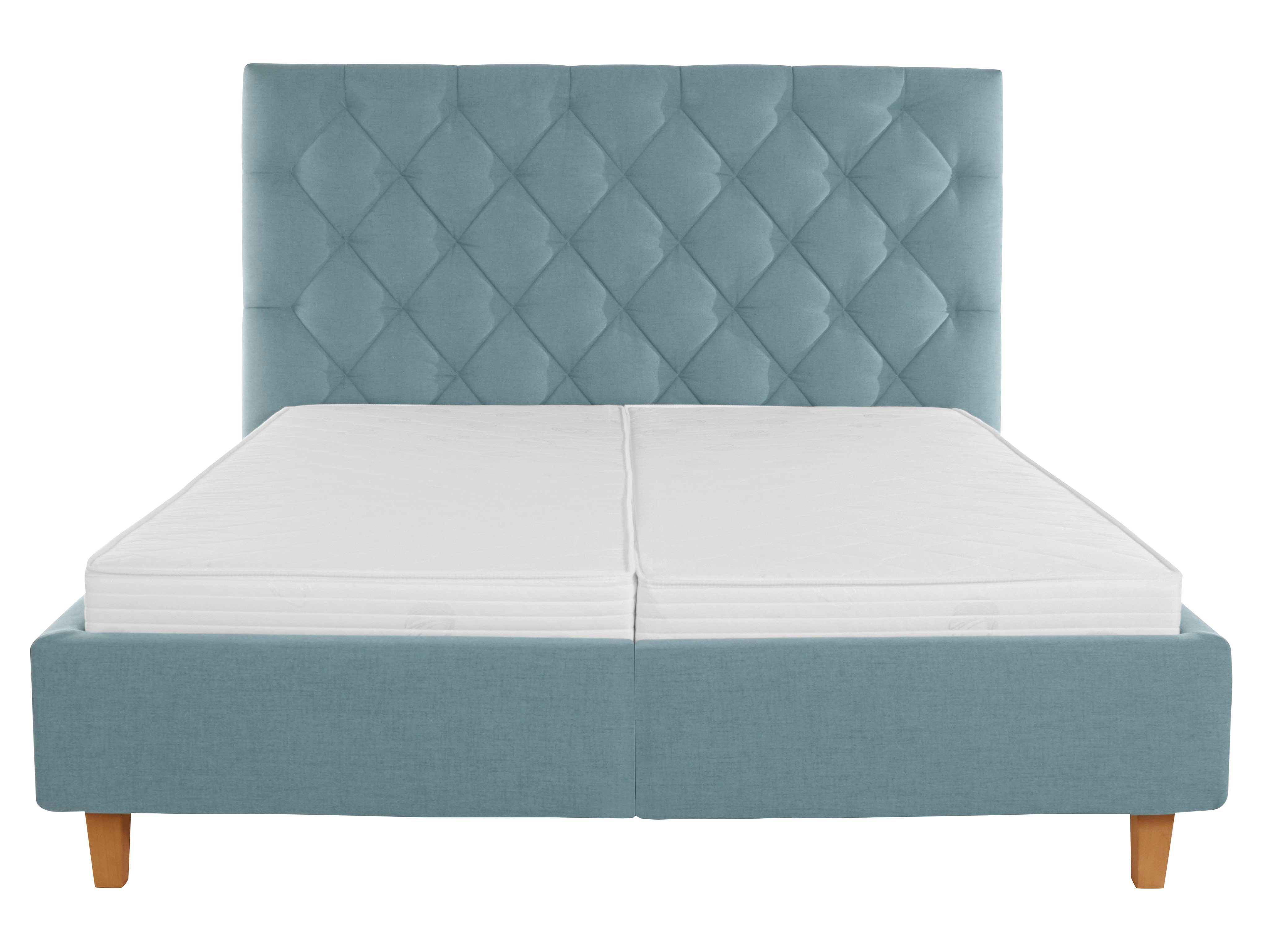 Guido Maria Kretschmer Home&Living Gestoffeerd bed Sunley 140 Kruisstiksel, hoofdbordhoogte 142 cm, zonder of met matras/lattenbodem