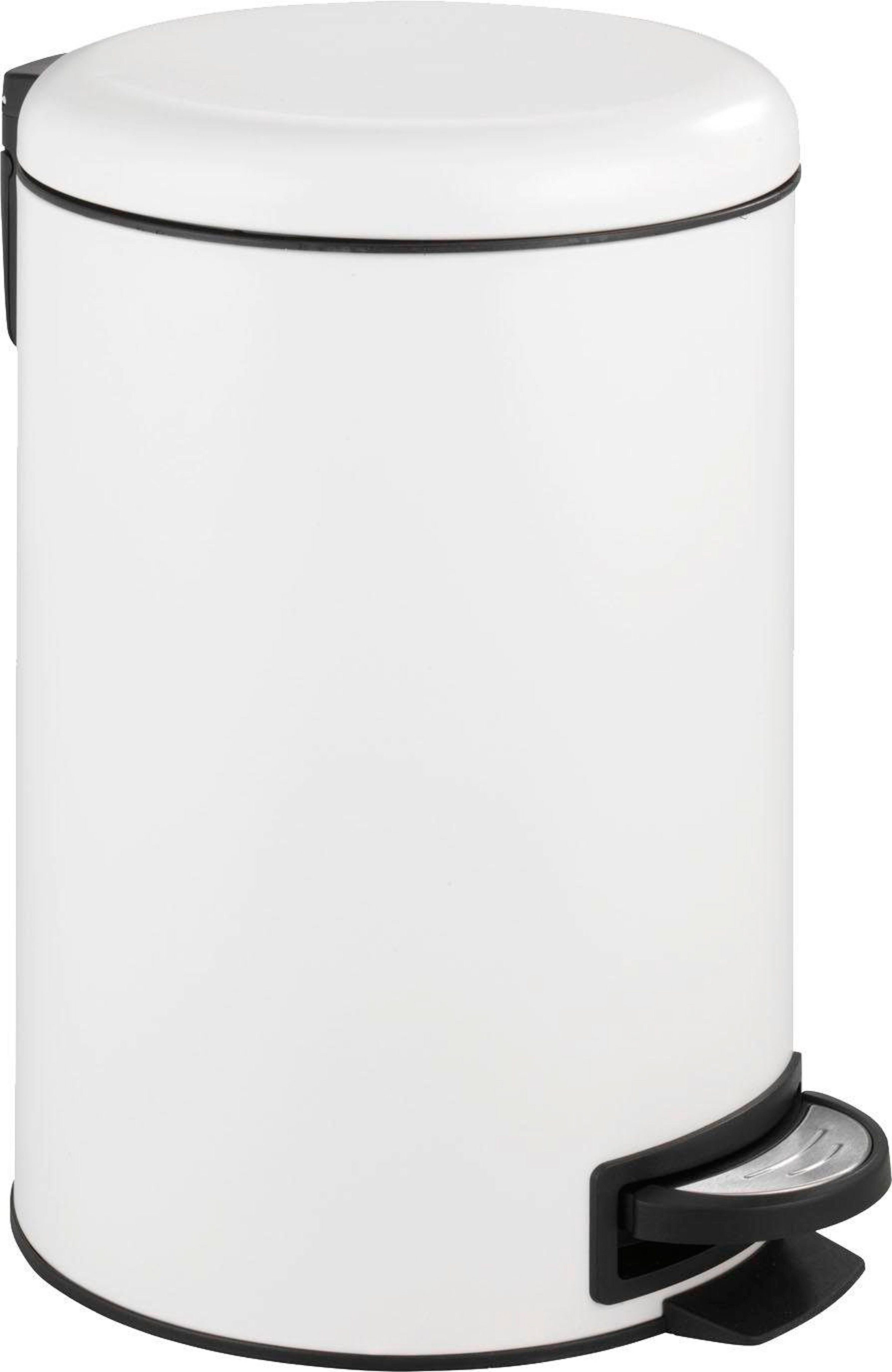 WENKO Vuilnisemmer Leman 12 liter pedaalemmers wit