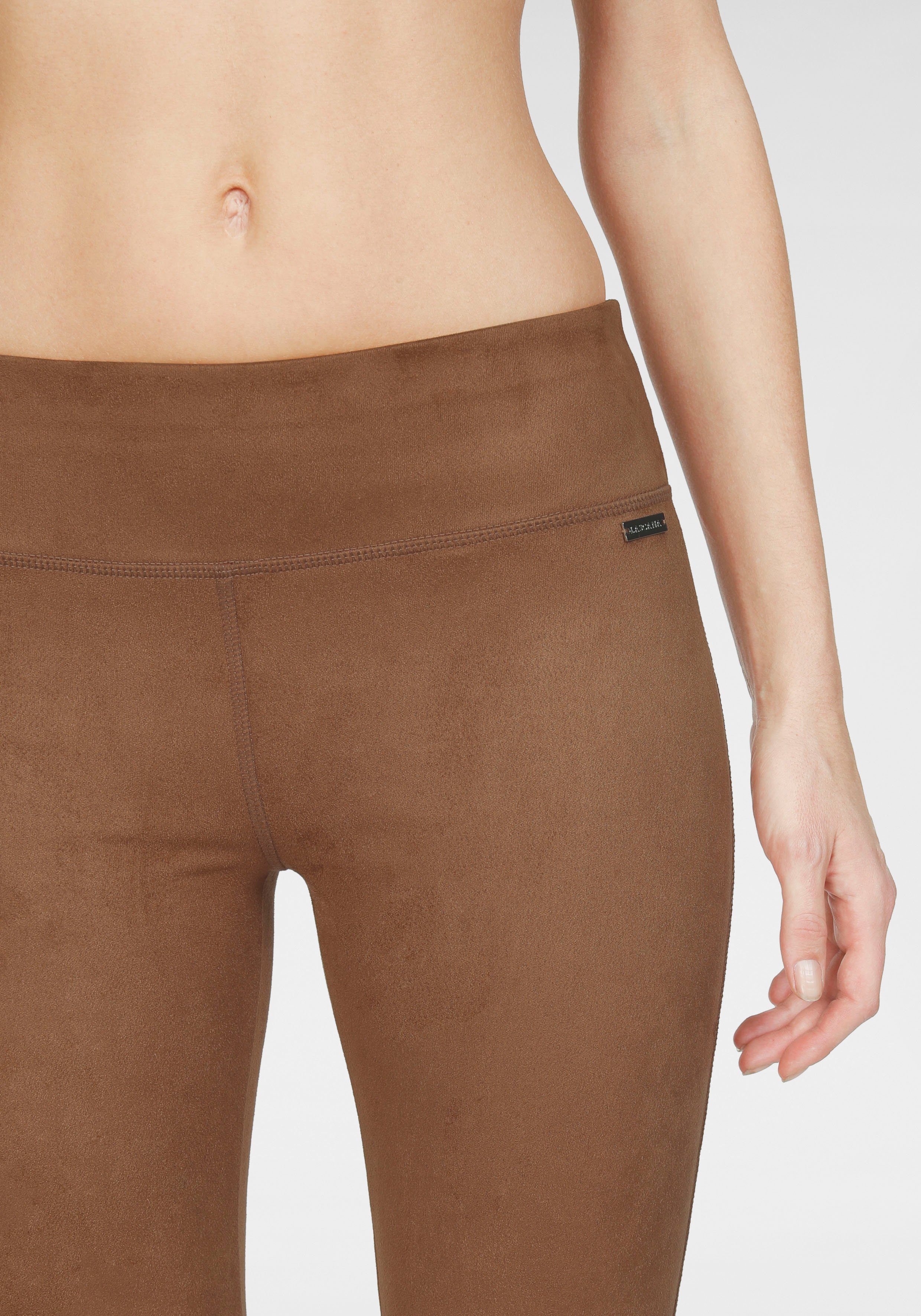 Lascana Legging in suèdeleer-look