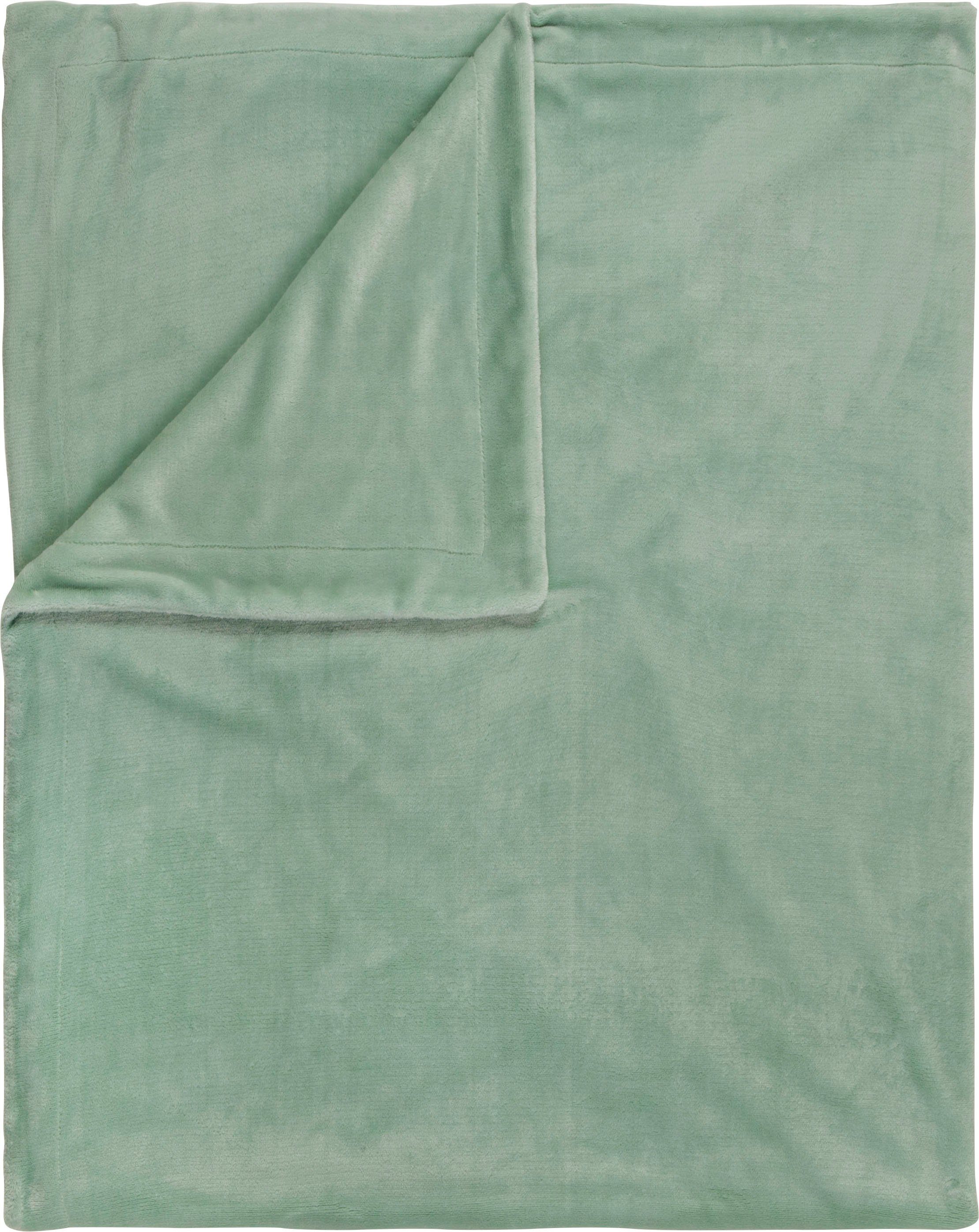 hip Plaid Hip uni aqua Zeer zacht, knuffeldeken, woondeken, 160x180 cm, effen turquoise
