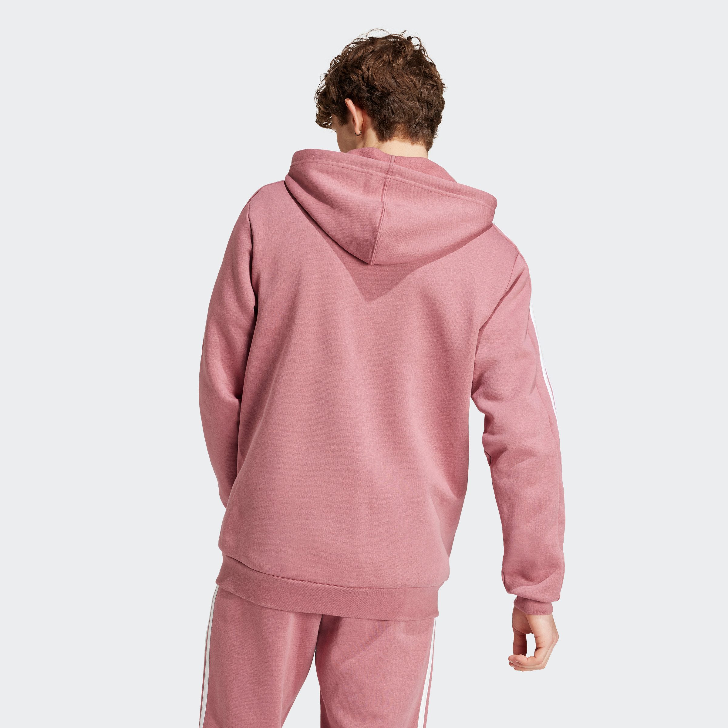 adidas Sportswear Capuchonsweatvest ESSENTIALS 3-STRIPES CAPUCHONJACK comfortabel materiaal van katoenmix (1-delig)