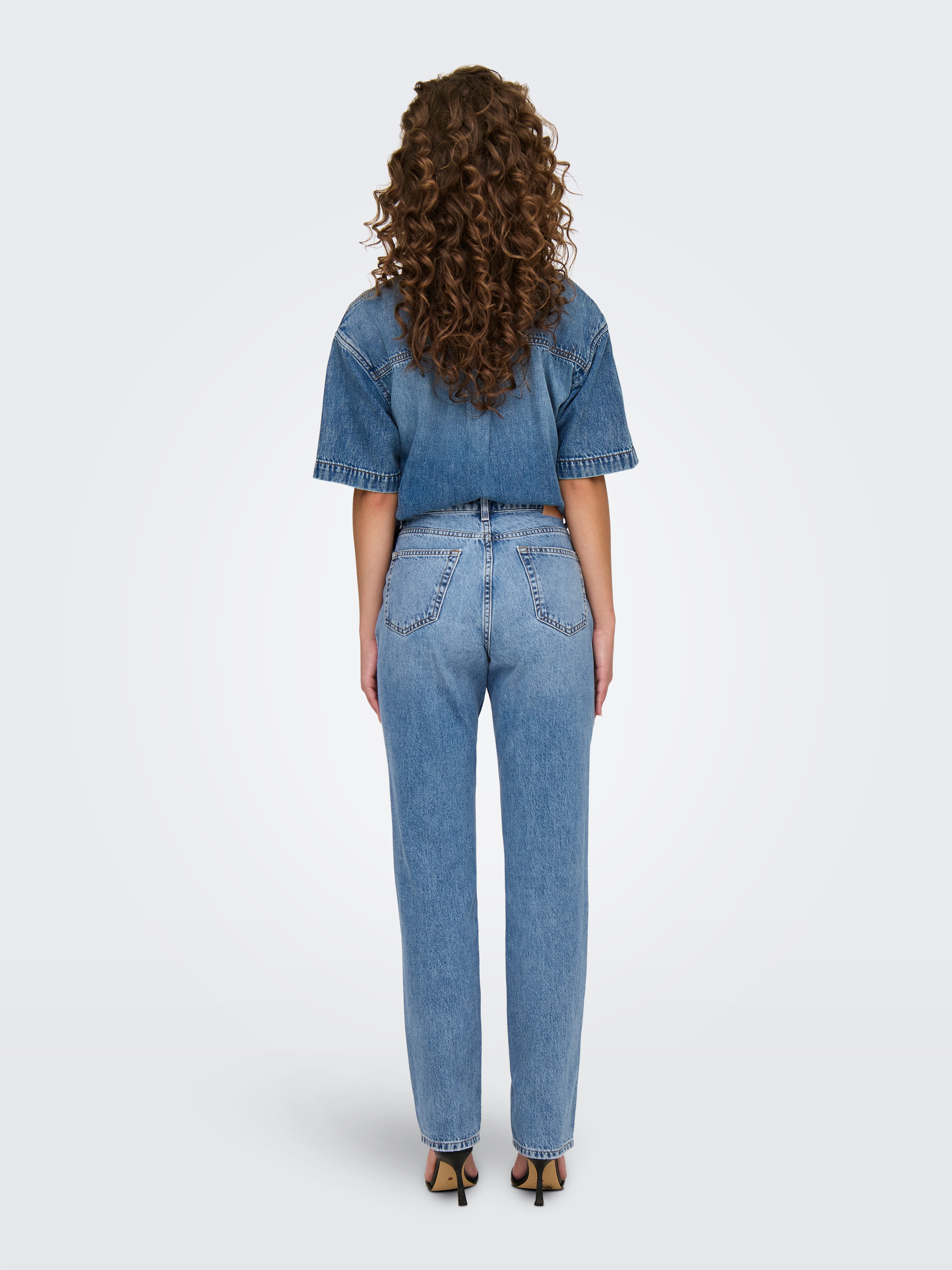 Only Low Rise-jeans ONLBRENDA LOW WIDE DNM CRO158 NOOS