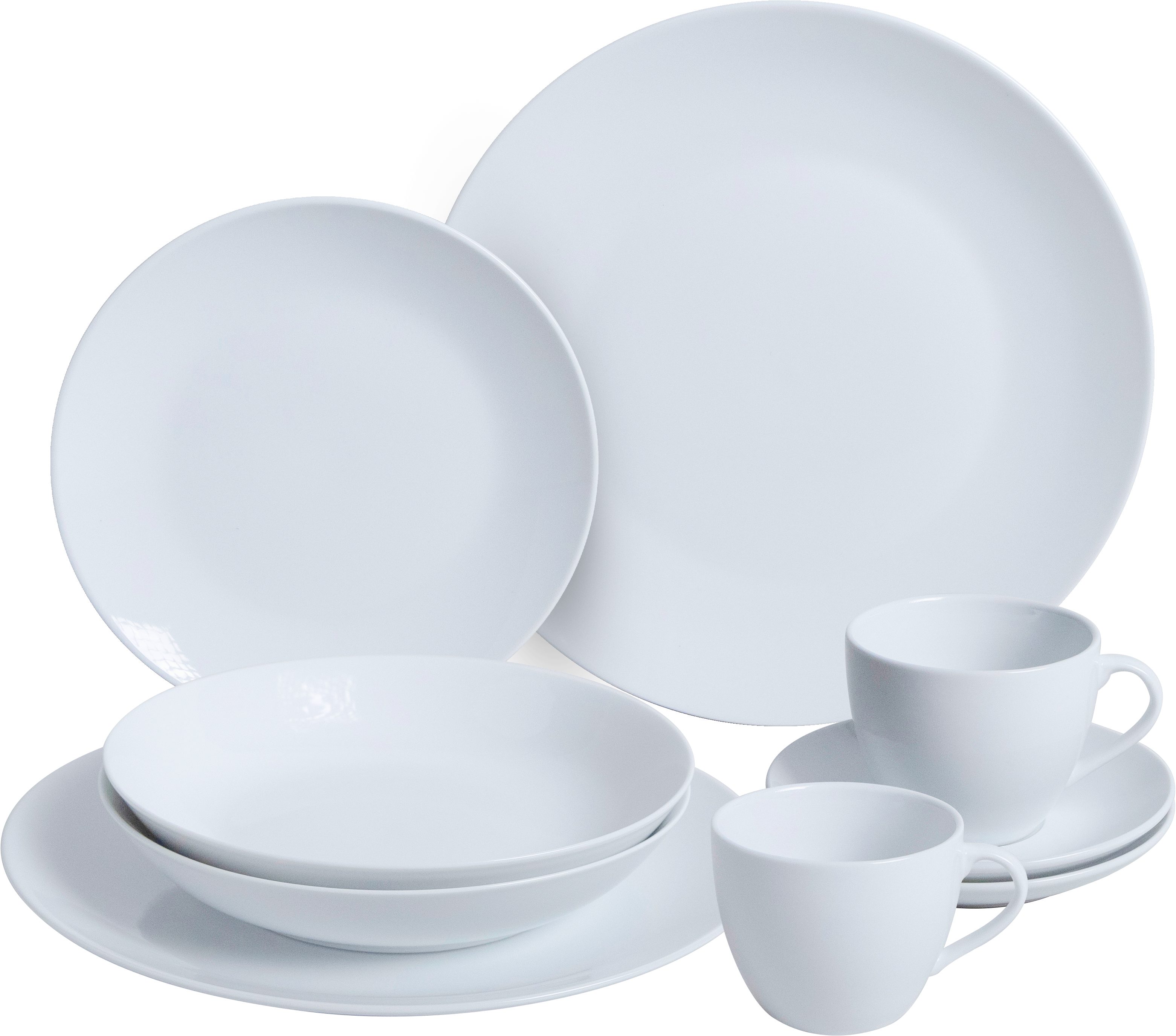 van Well Combi-servies Servies-set Ronda, 30-delig (set) serviezen wit