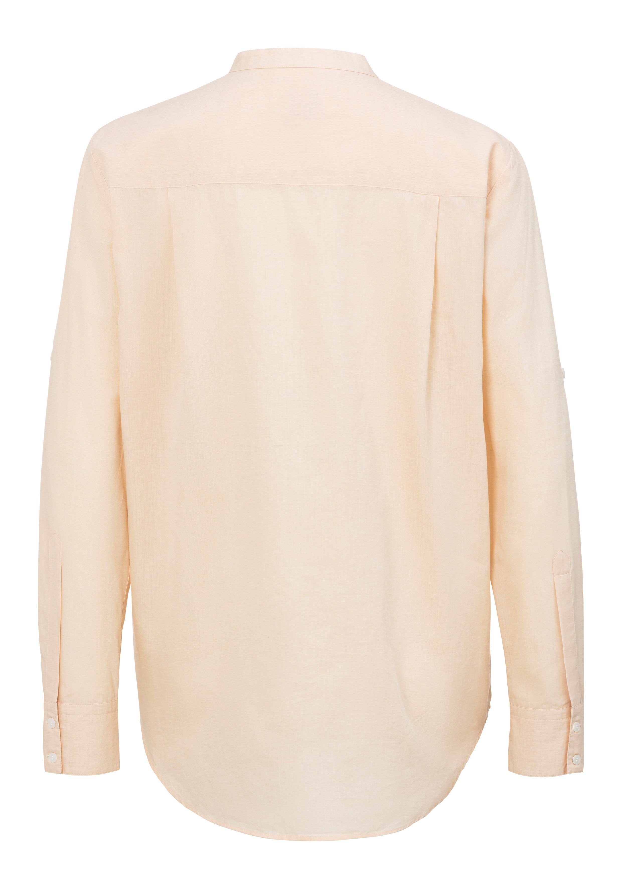 Boss Orange Klassieke blouse Befelize Premium Damesmode Chambray kwaliteit staande kraag