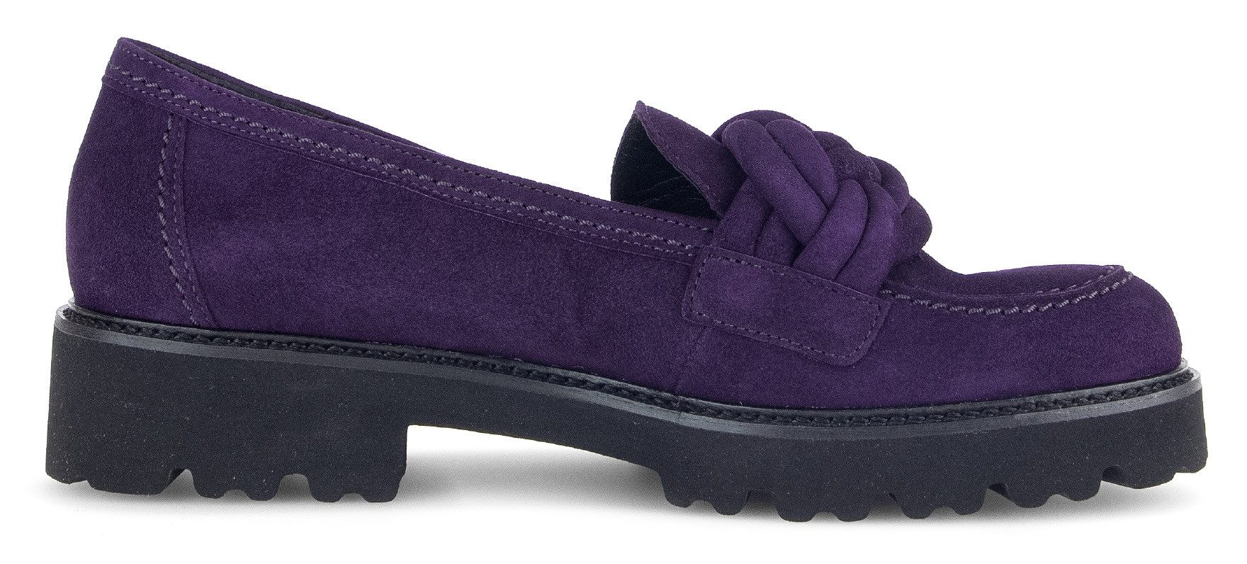 Gabor Loafers , slipper, lage schoen, instapschoen met gevlochten sierband