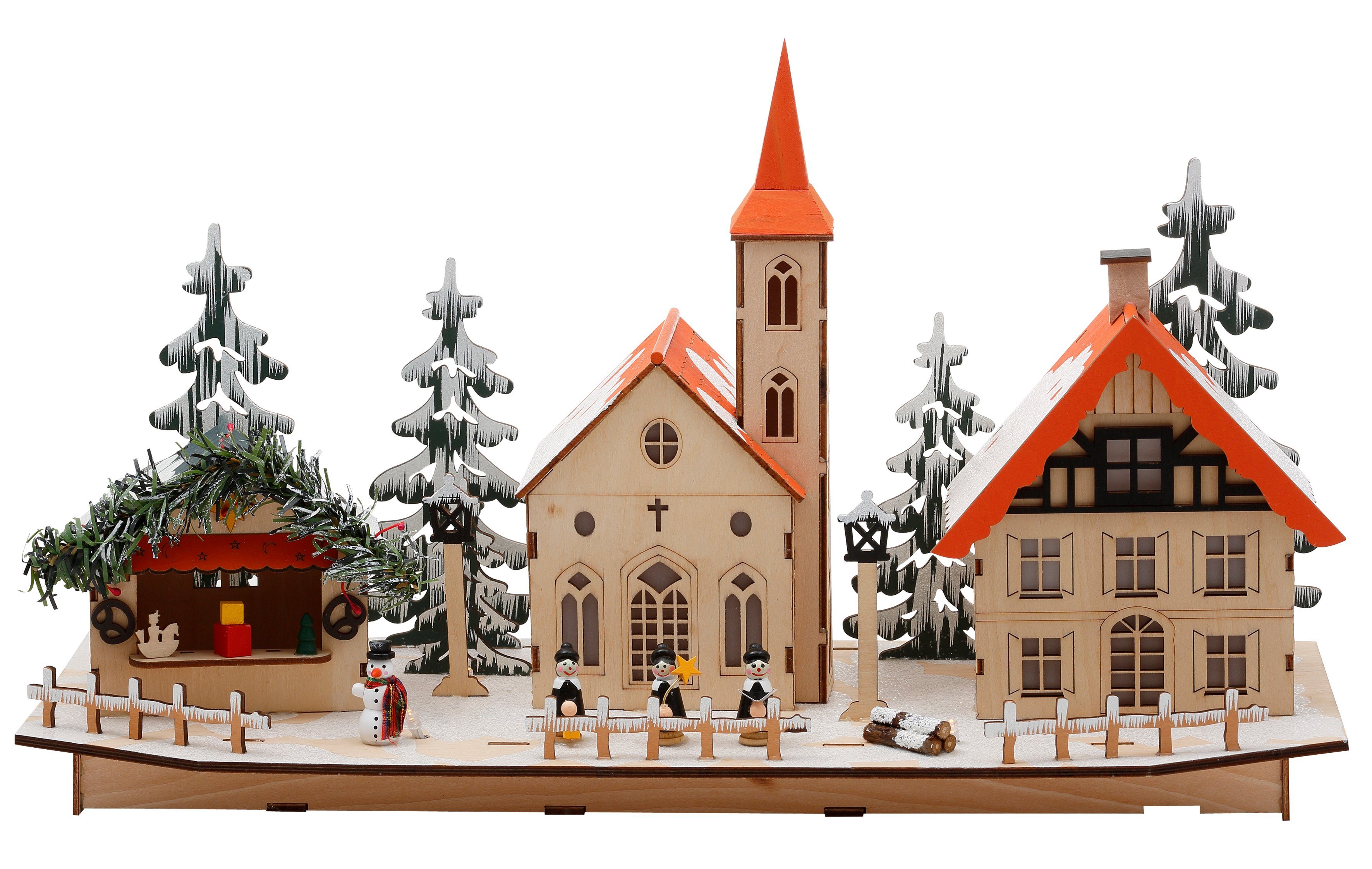 Clip vlinder herhaling Wizard Home affaire Kerstdorp Kerst versiering van hout, met ledverlichting koop  je bij | OTTO