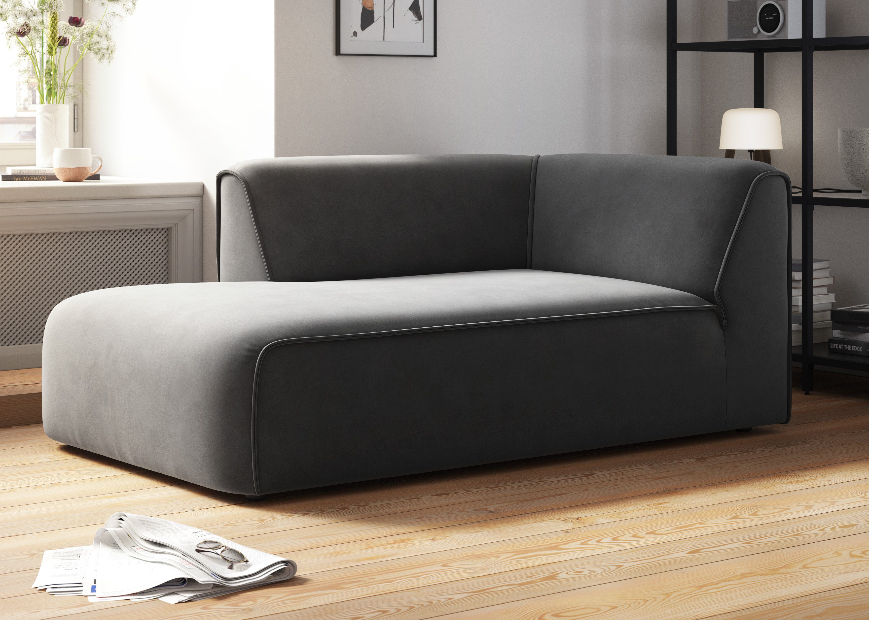 RAUM.ID Ottomane Merid chaise longue, afmetingen B/D/H: 100/162/70 cm als module of apart te gebruiken, voor individuele samenstelling