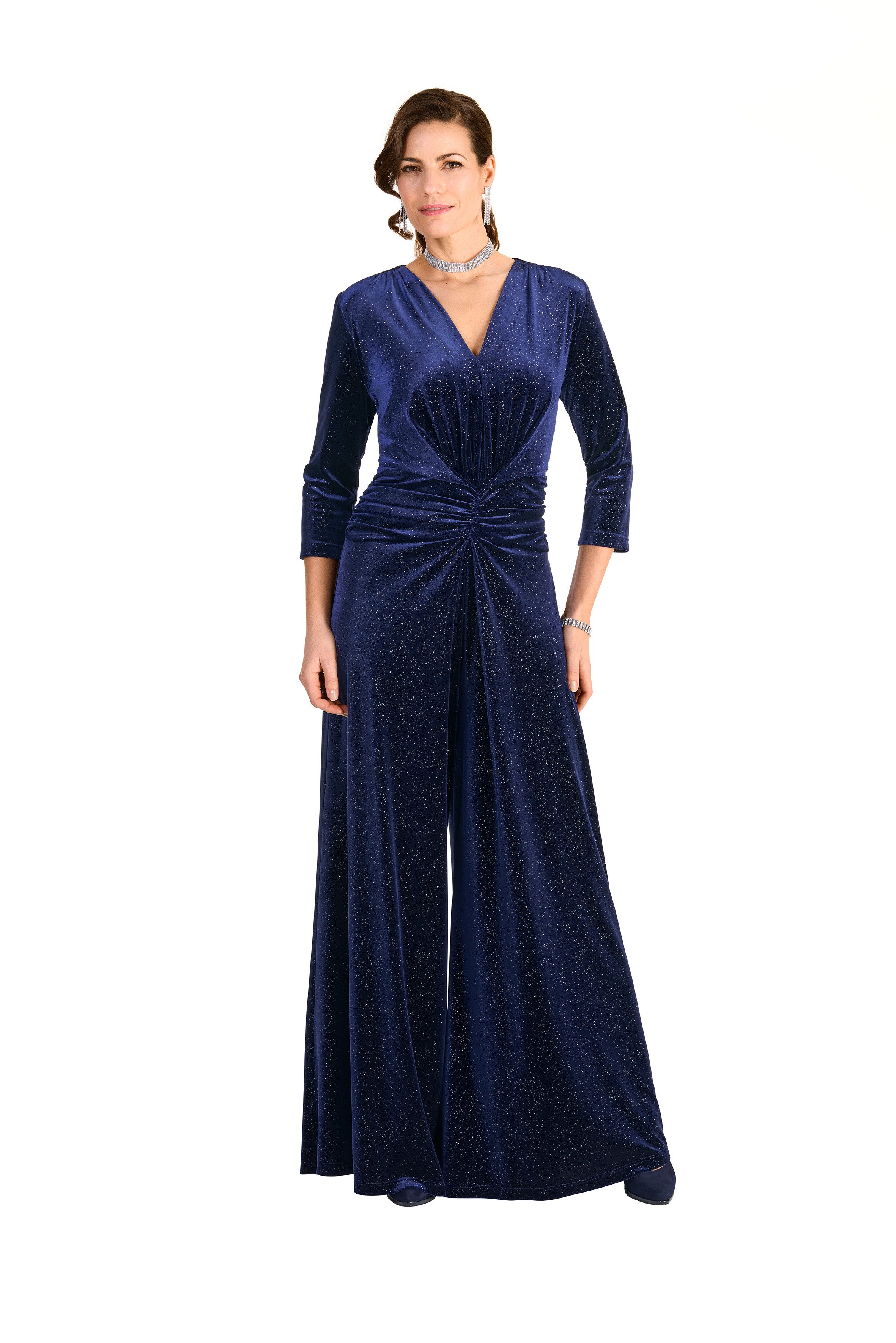 HERMANN LANGE Collection Nicki overall met extra wijde pijpen dames dames maat 54 blauw