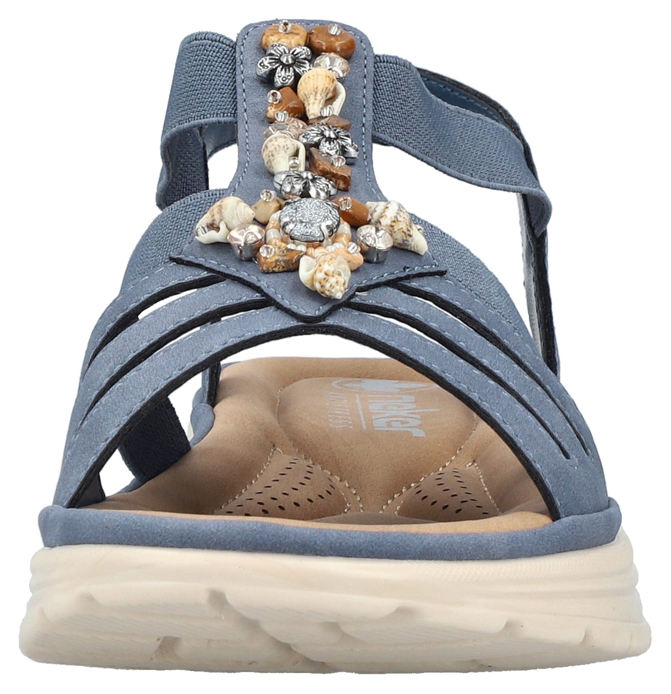 Rieker Sandalen , zomer schoen, riemchensandalette, sieradenversiering, elastische banden