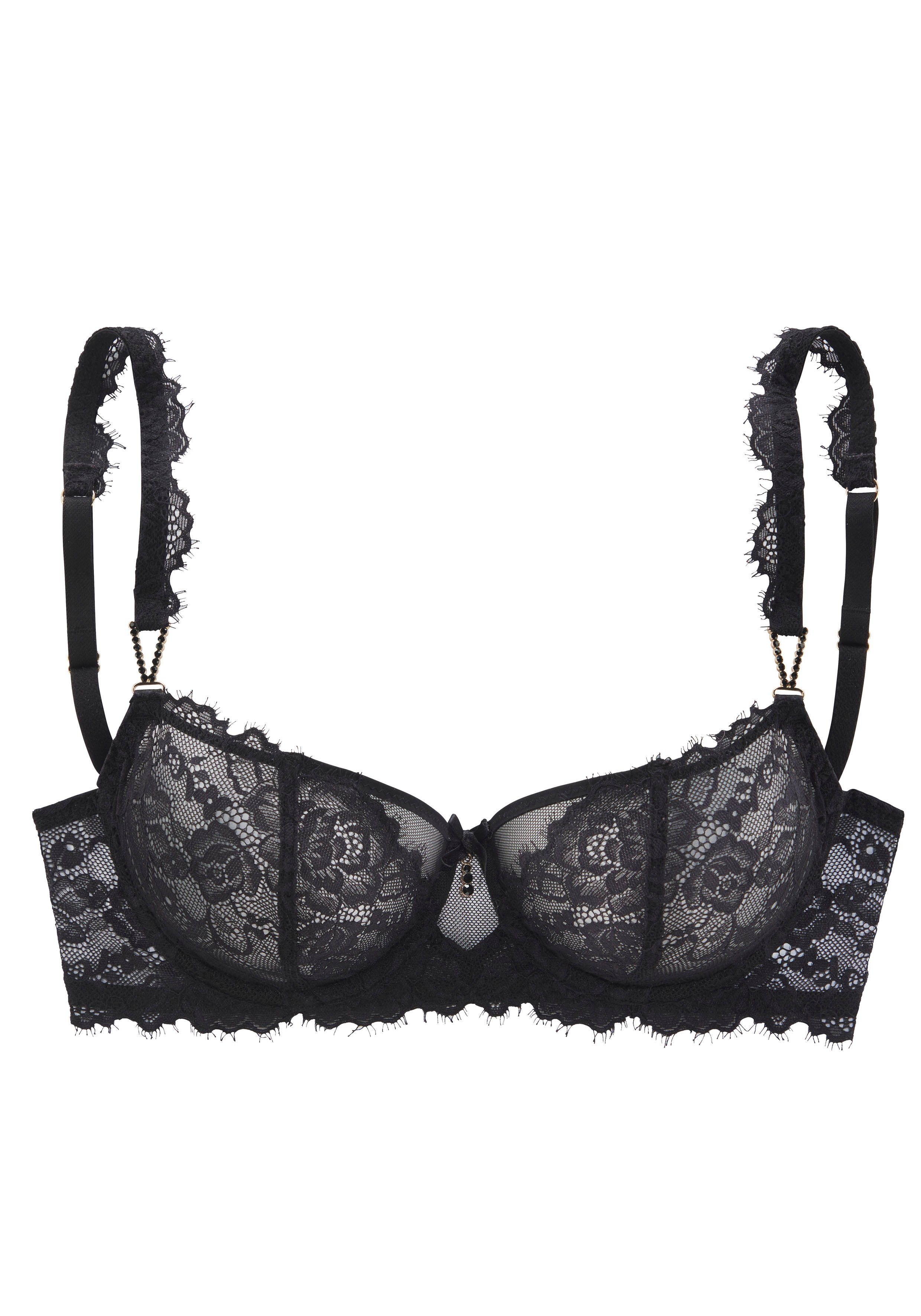 Lascana Balconette-bh met edele sieraccessoires en mooi banddetail, sexy lingerie