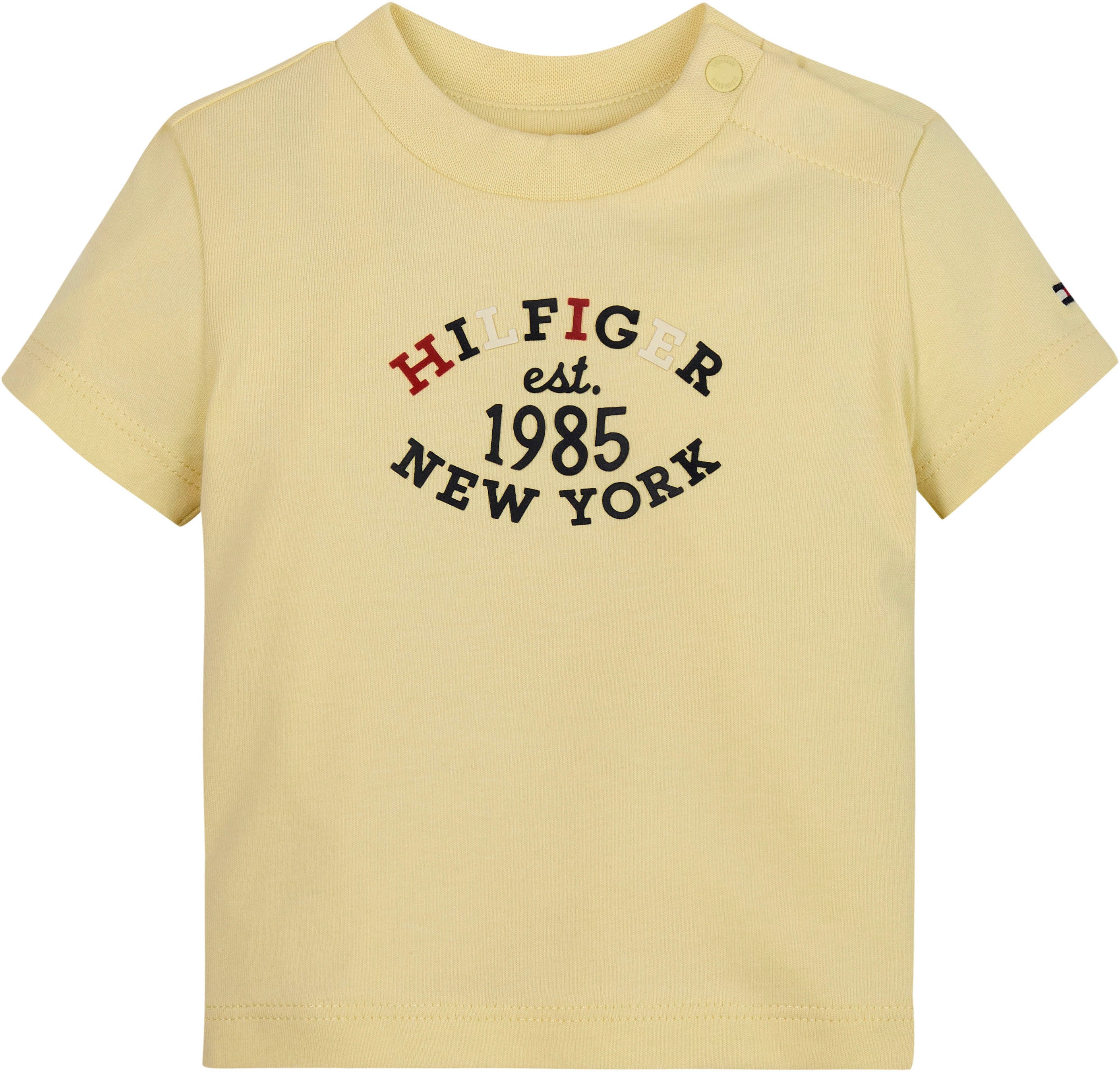 Tommy Hilfiger Shirt met korte mouwen MONOTYPE OVAL REGULAR TEE SS Baby tot 2 jaar met logo-opdruk