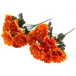 botanic-haus kunstbloem boeket chrysanten (set) oranje