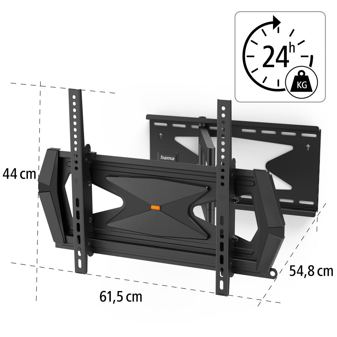 Hama Tv-wandhouder Wandbeugel (draaibaar, kantelbaar, 32"- 65", VESA 400x400)