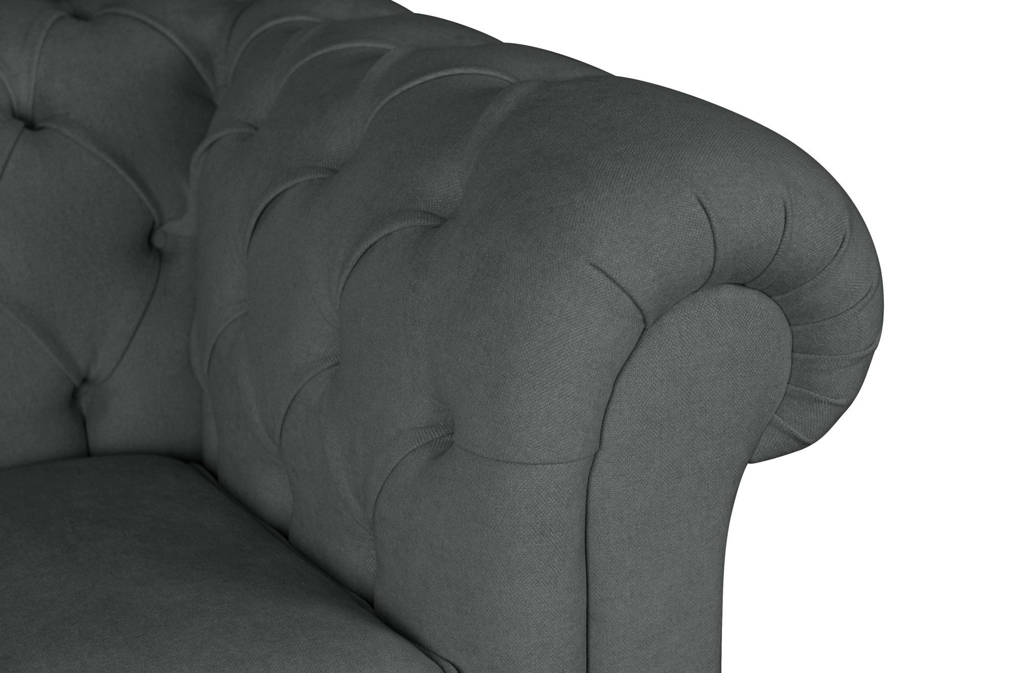 Home affaire 2-zitsbank CHARENTE, Chesterfield bank, golfvering, afmetingen: B/D/H: 147/89/74 cm