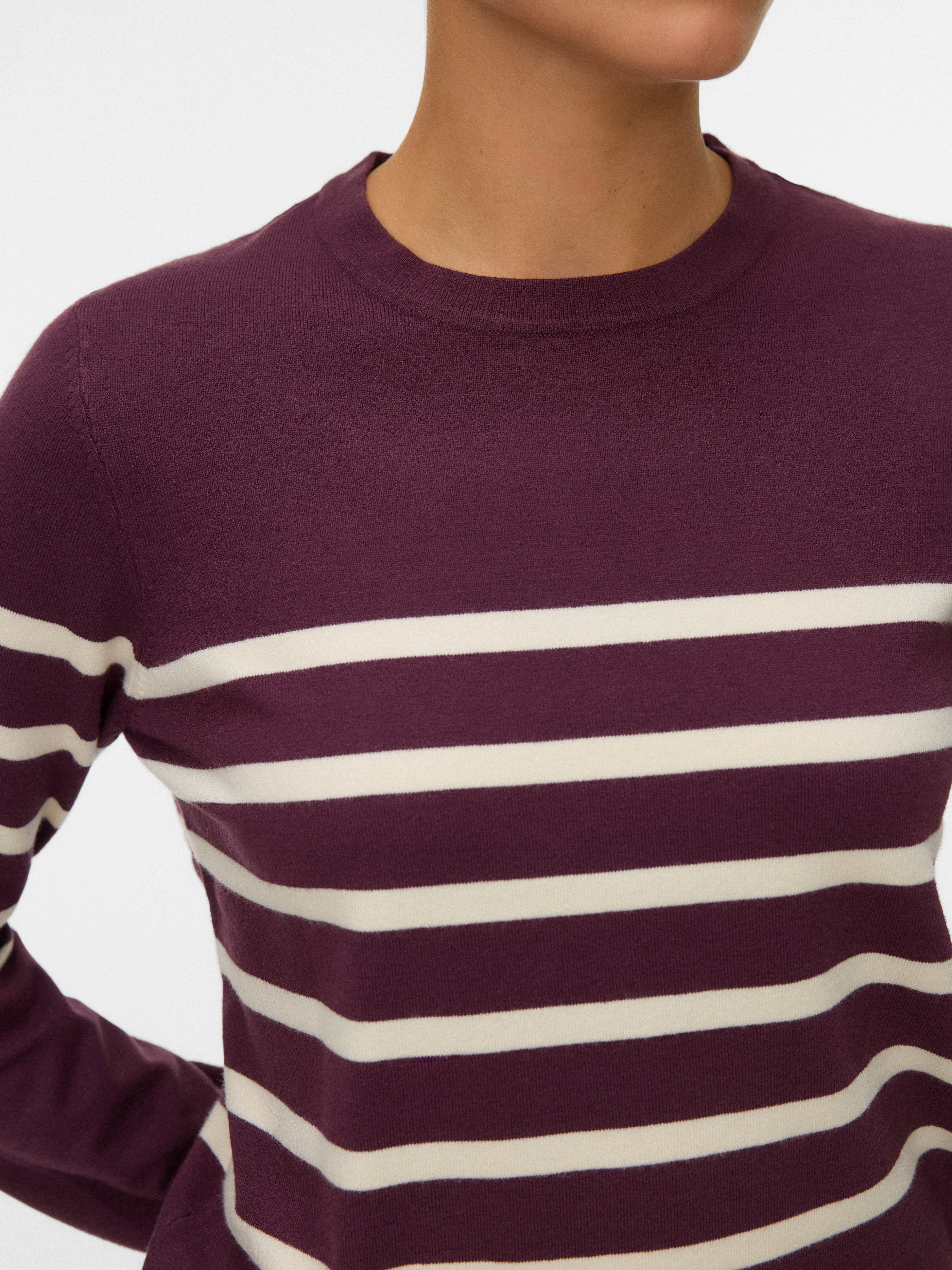 Vero Moda Trui met ronde hals VMSABA PLAIN LS O-NECK PULLOVER GA NOOS