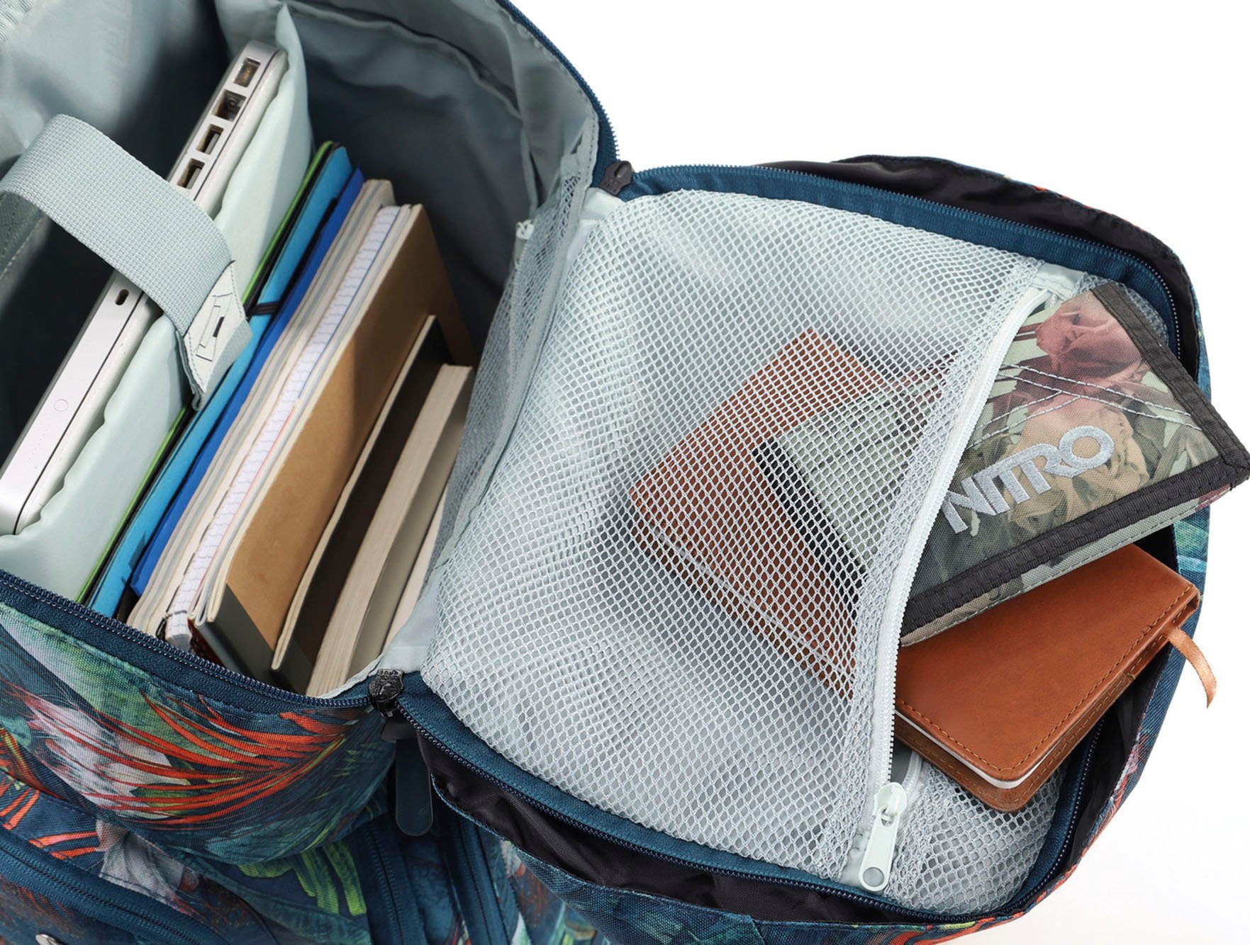 NITRO Laptoprugzak Weekendtas Reiserugzak met laptopvak, schoolrugzak, wanderrugzak