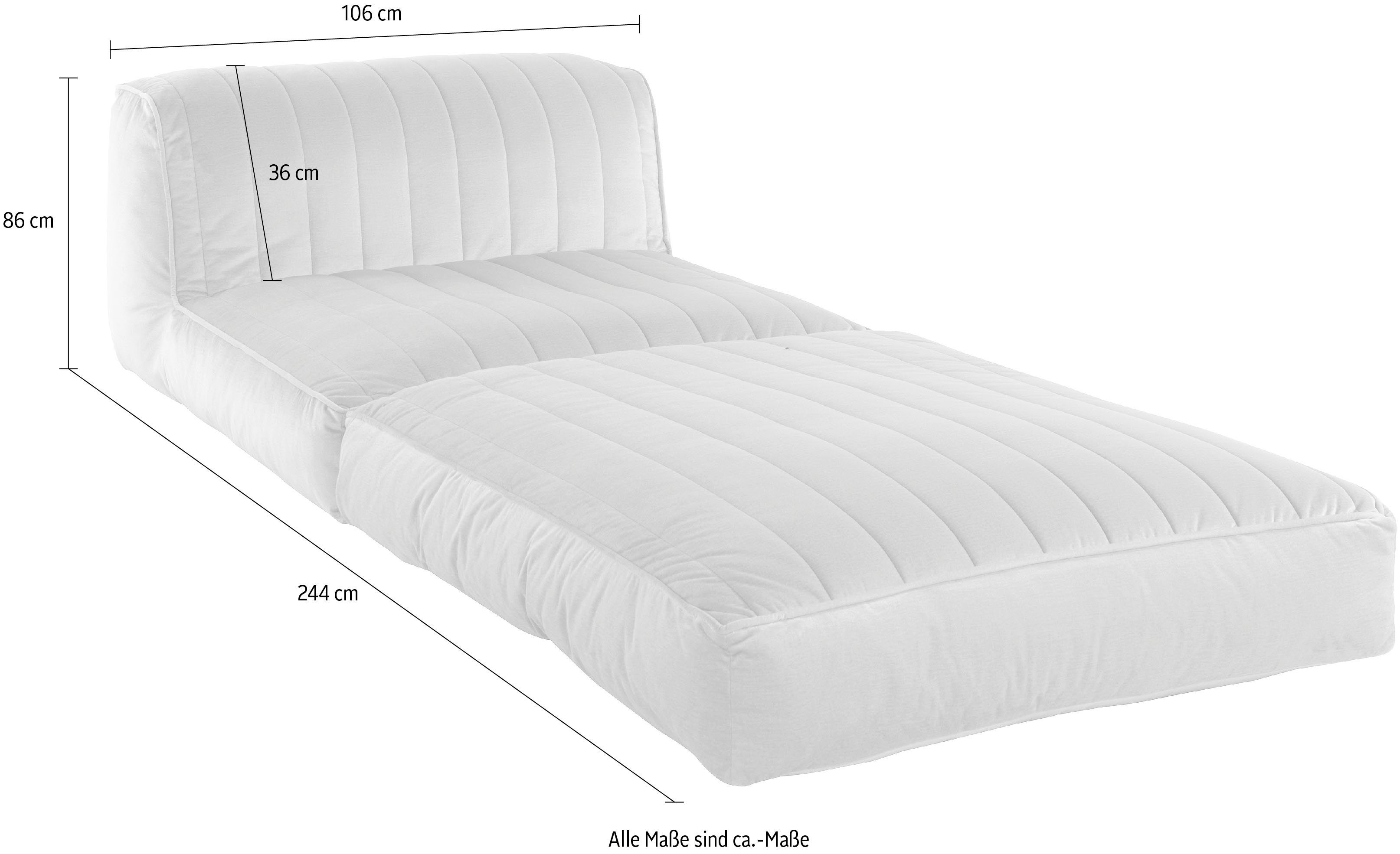 Leonique Relaxfauteuil POLLY Loungestoel met slaapfunctie, perfect als logeerbed, divan