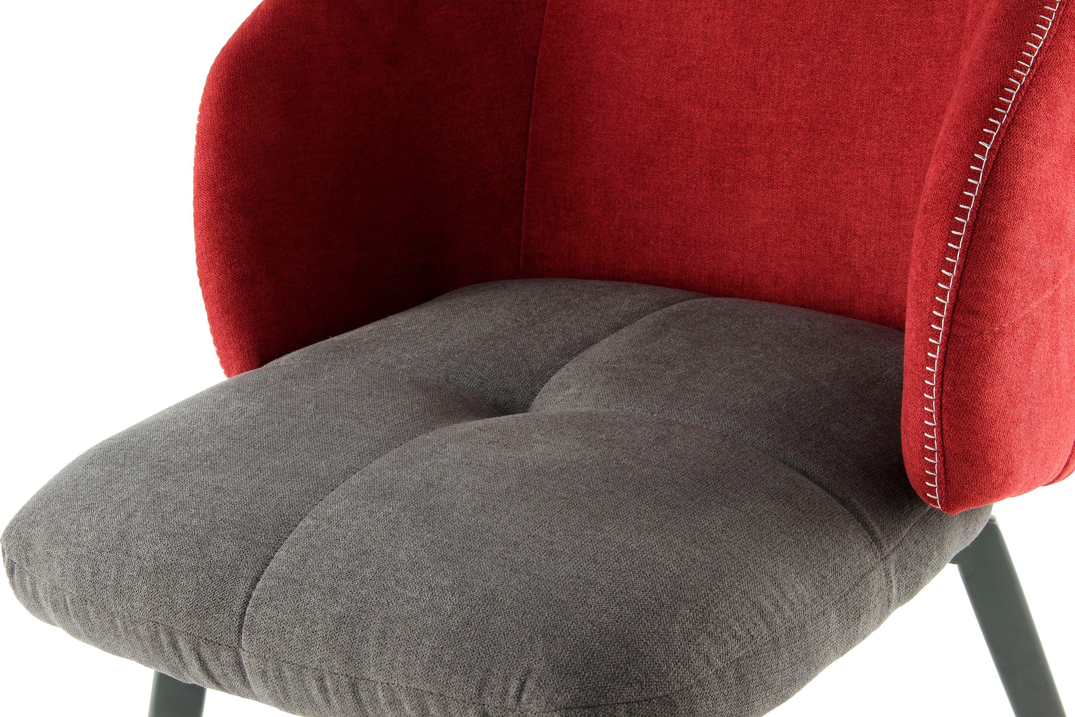 Kayoom Kuipstoel Stoel Carol 225, decoratieve stoel in retro-look, tweekleurig ontworpen (1 stuk)