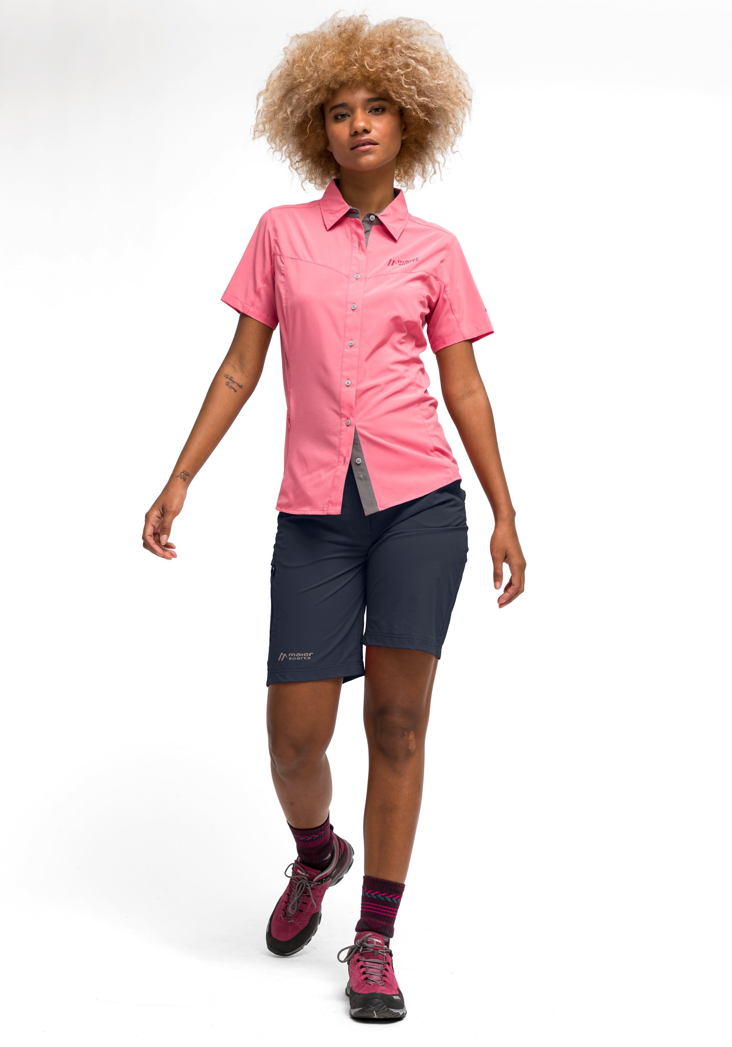 Maier Sports Functionele short Norit Short W Dames shorts, korte outdoor-broek, bermuda met 5 zakken, regular fit