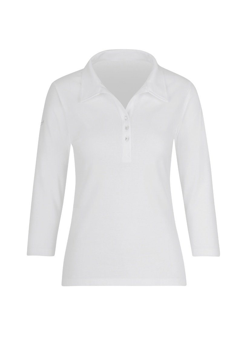 Trigema Poloshirt TRIGEMA poloshirt met kristallen (1-delig)