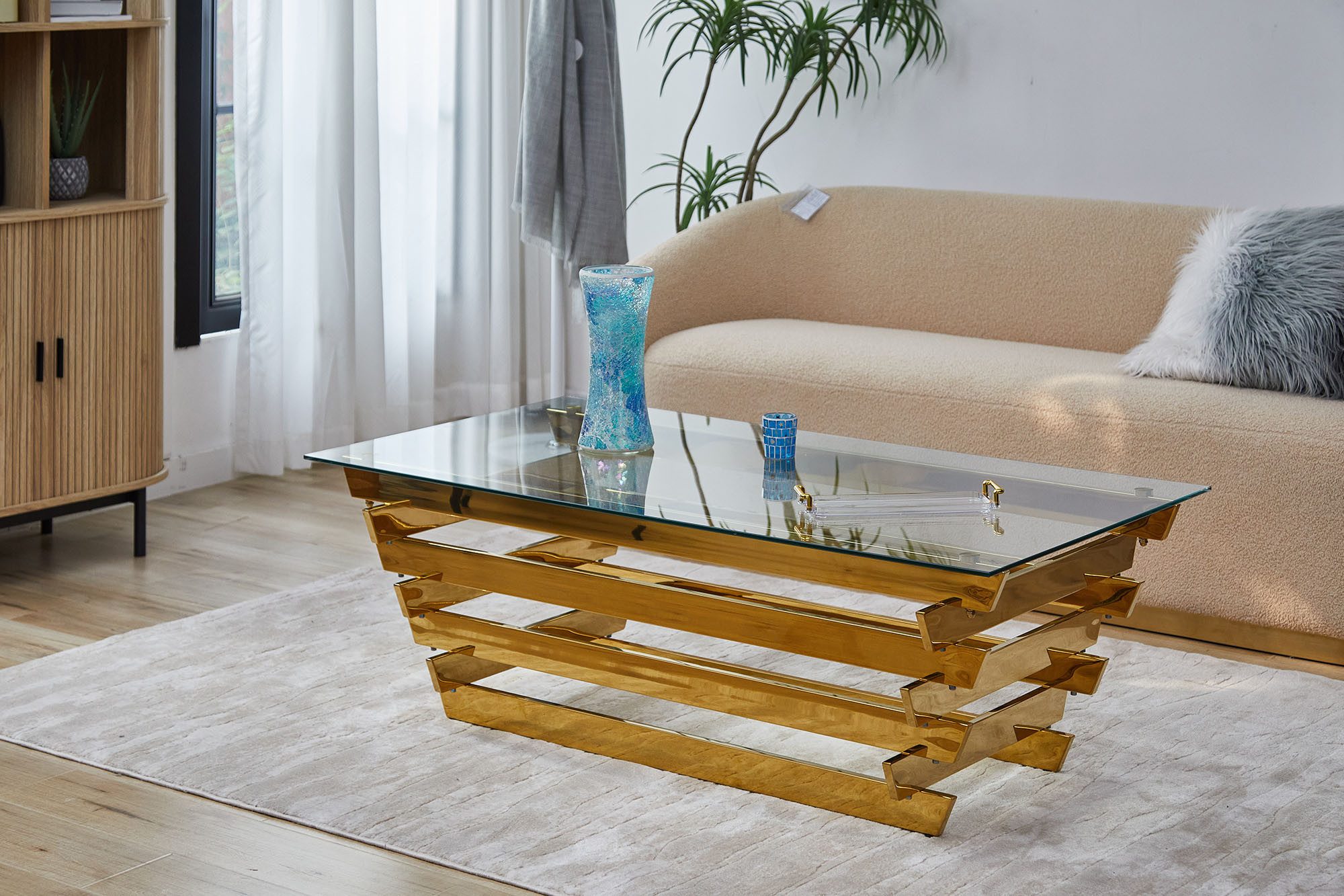 SalesFever Salontafel met designframe van roestvrij staal