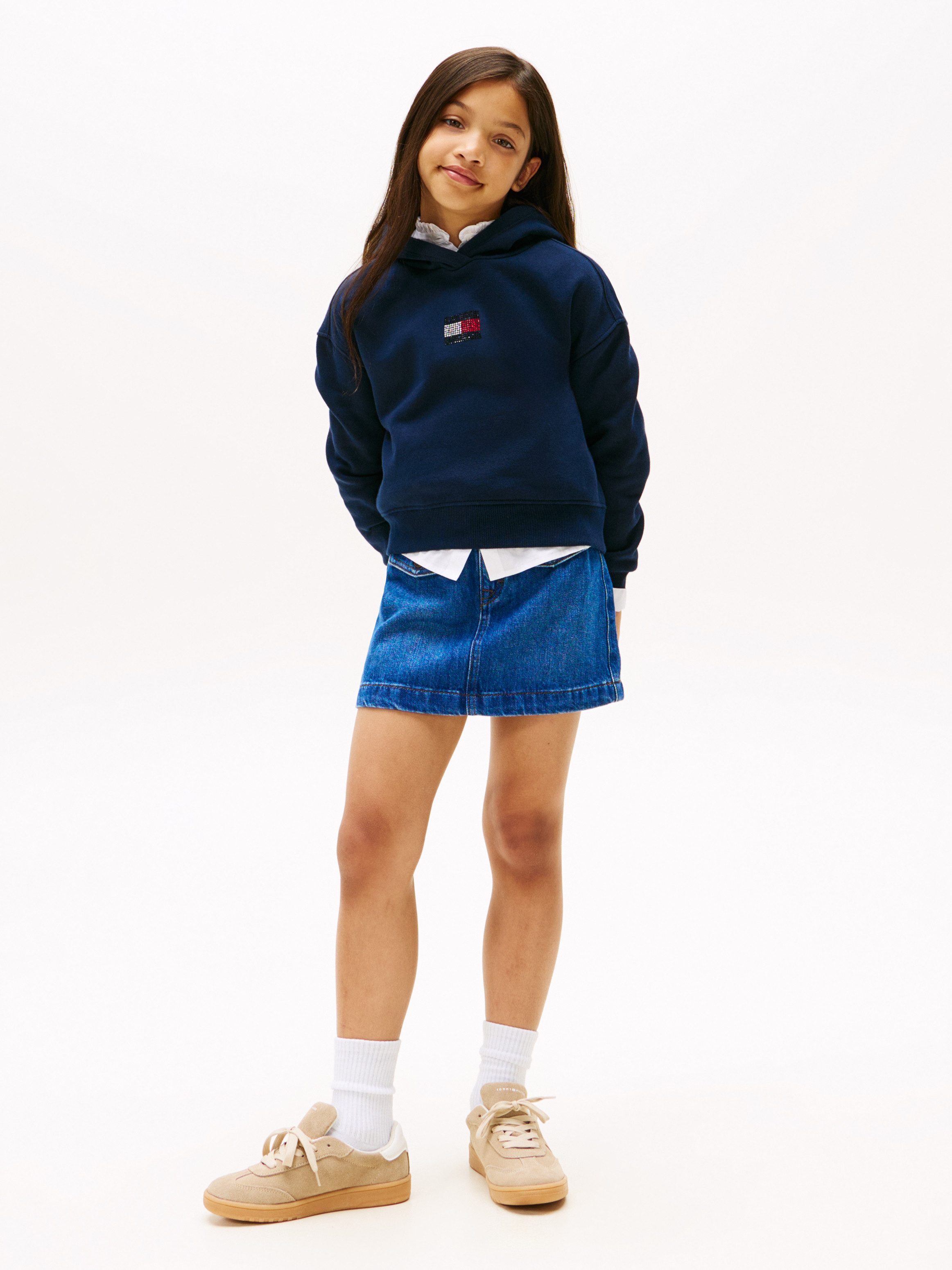 Tommy Hilfiger Hoodie RHINE STONE FLAG HOODIE