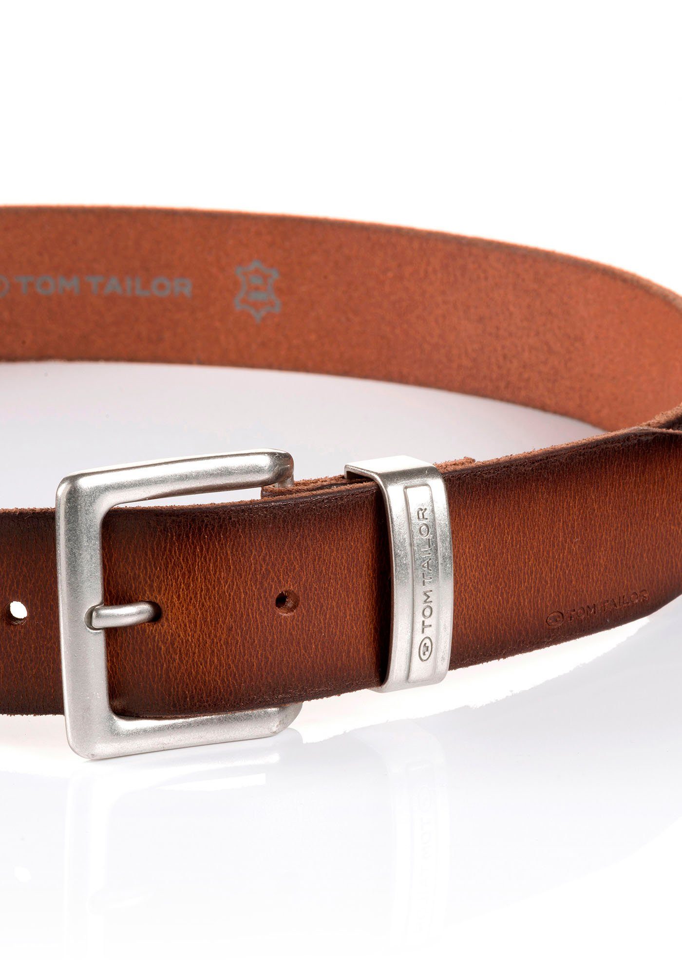 Tom Tailor Leren riem TTJACOB Lichte oppervlakkenerving