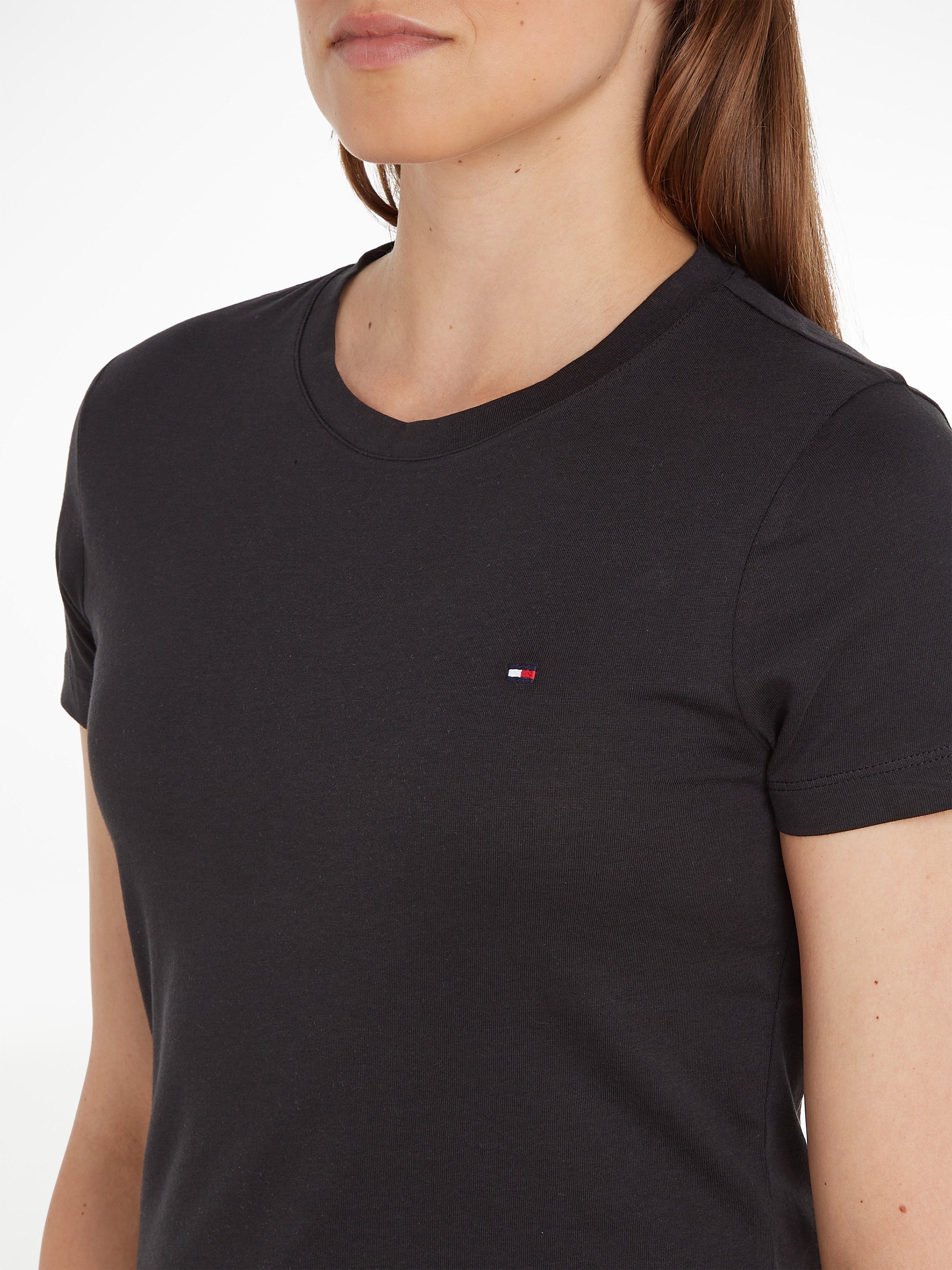 Tommy Hilfiger T-shirt HERITAGE CREW NECK TEE met tommy hilfiger-merklabel op borsthoogte