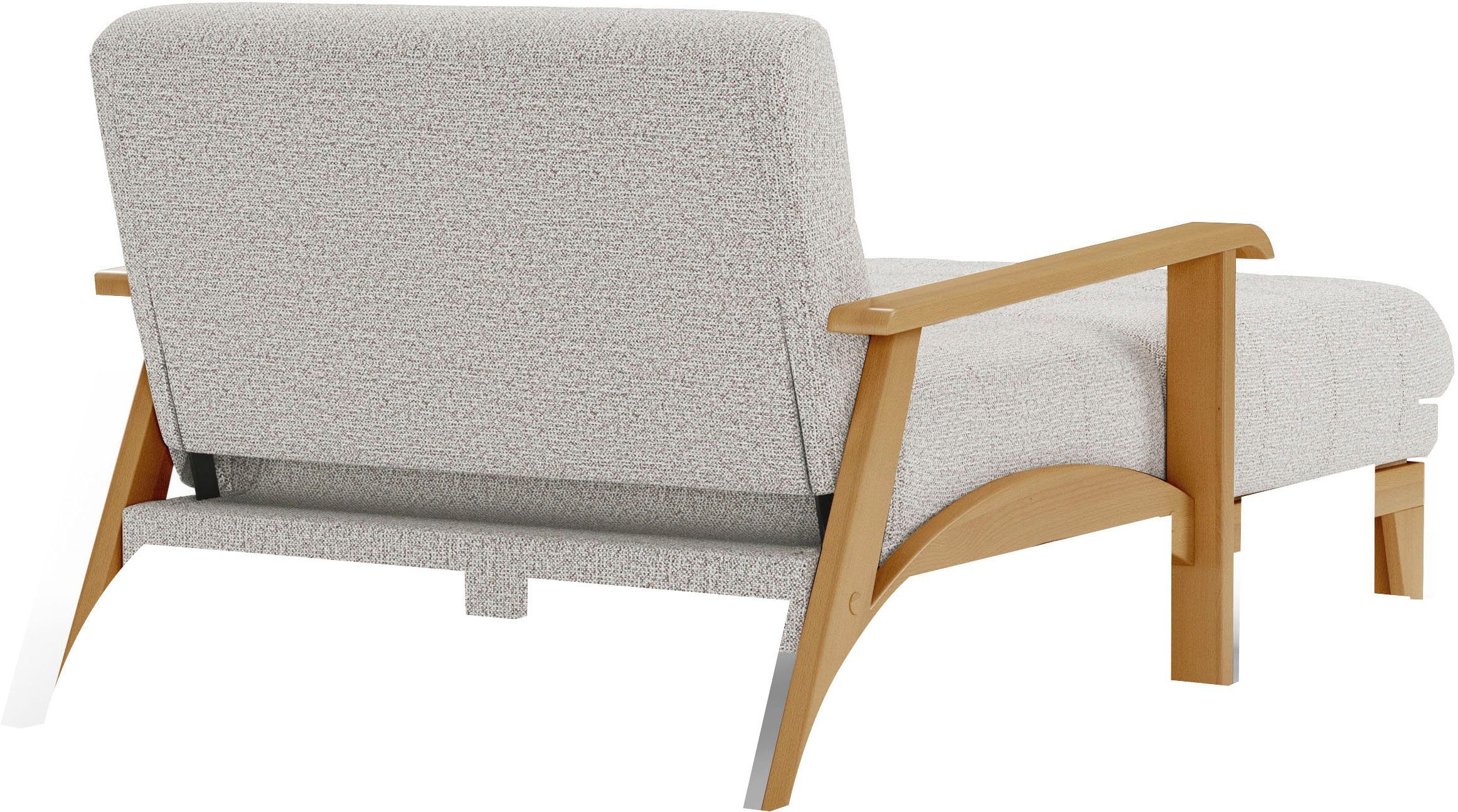 sit&more Récamier Billund Armleuningen van eikenkleurig beukenhout, verschillende bekledingen en kleuren