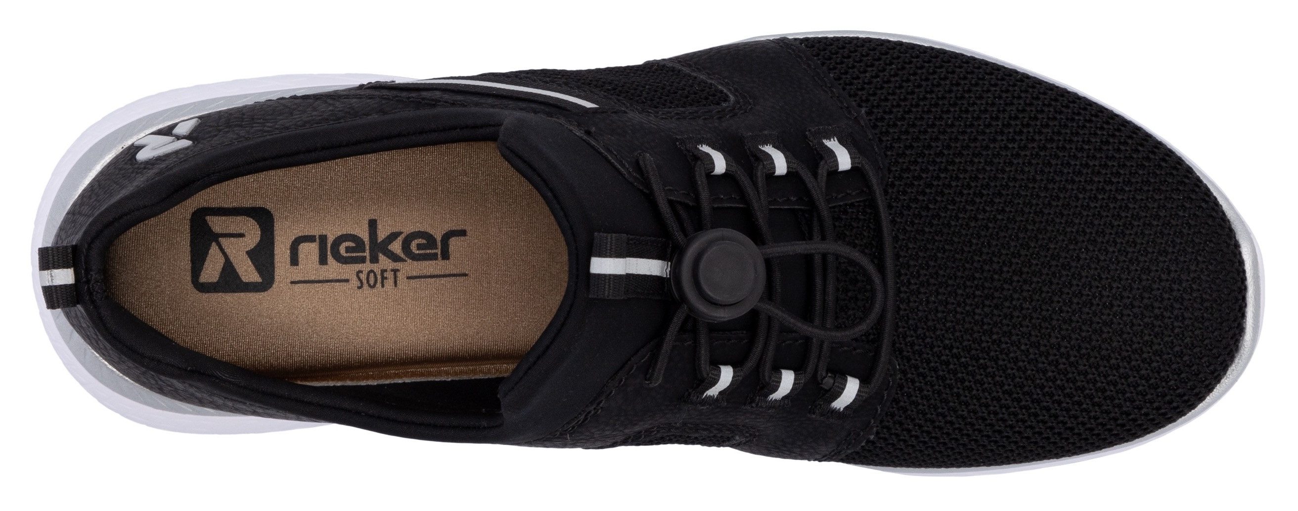 RIEKER Sport Slip-on sneakers , instapschoen, lage schoen, vrijetijdssneaker met trekbanden