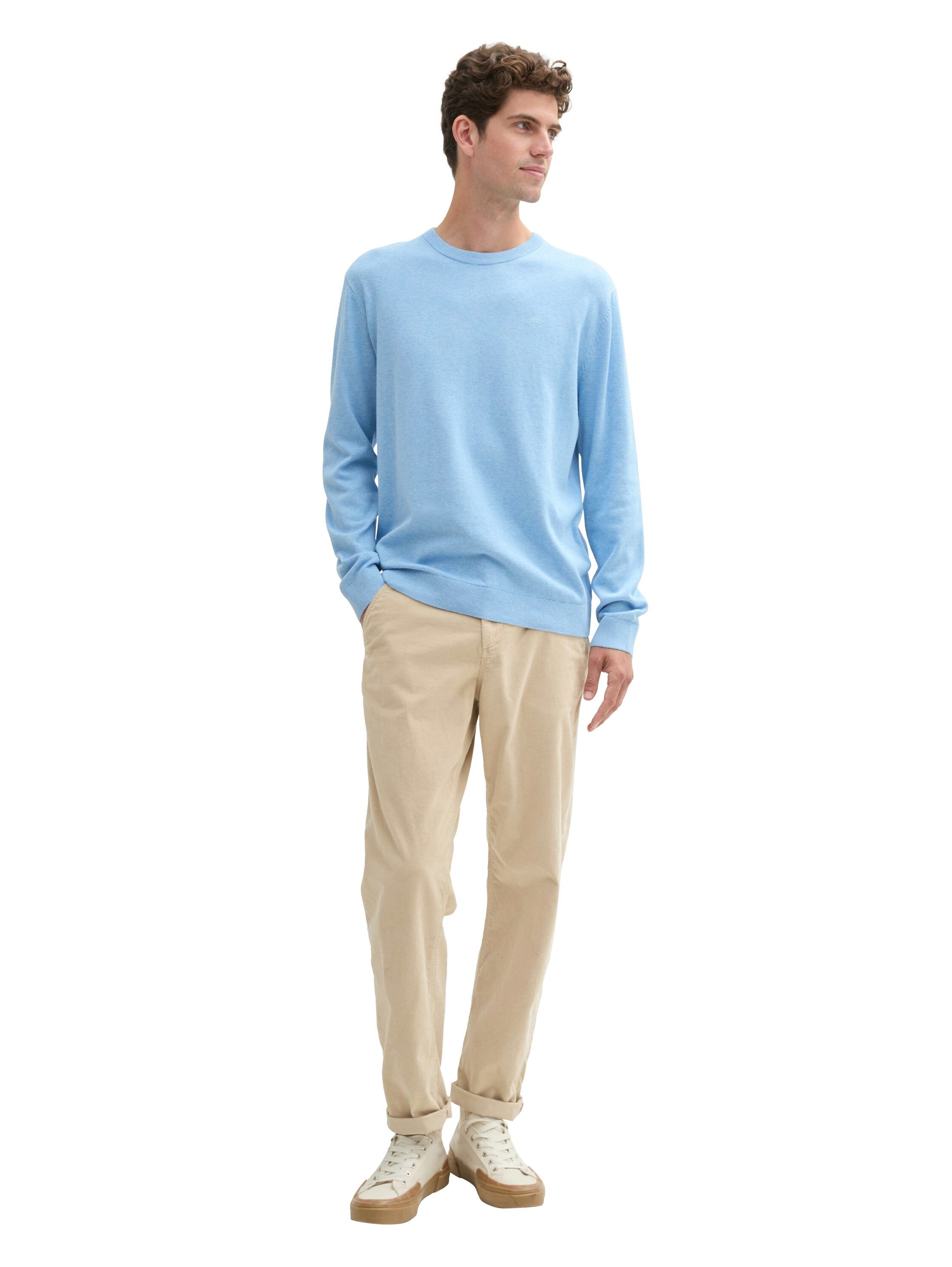 Tom Tailor Trui met ronde hals met geborduurd logo