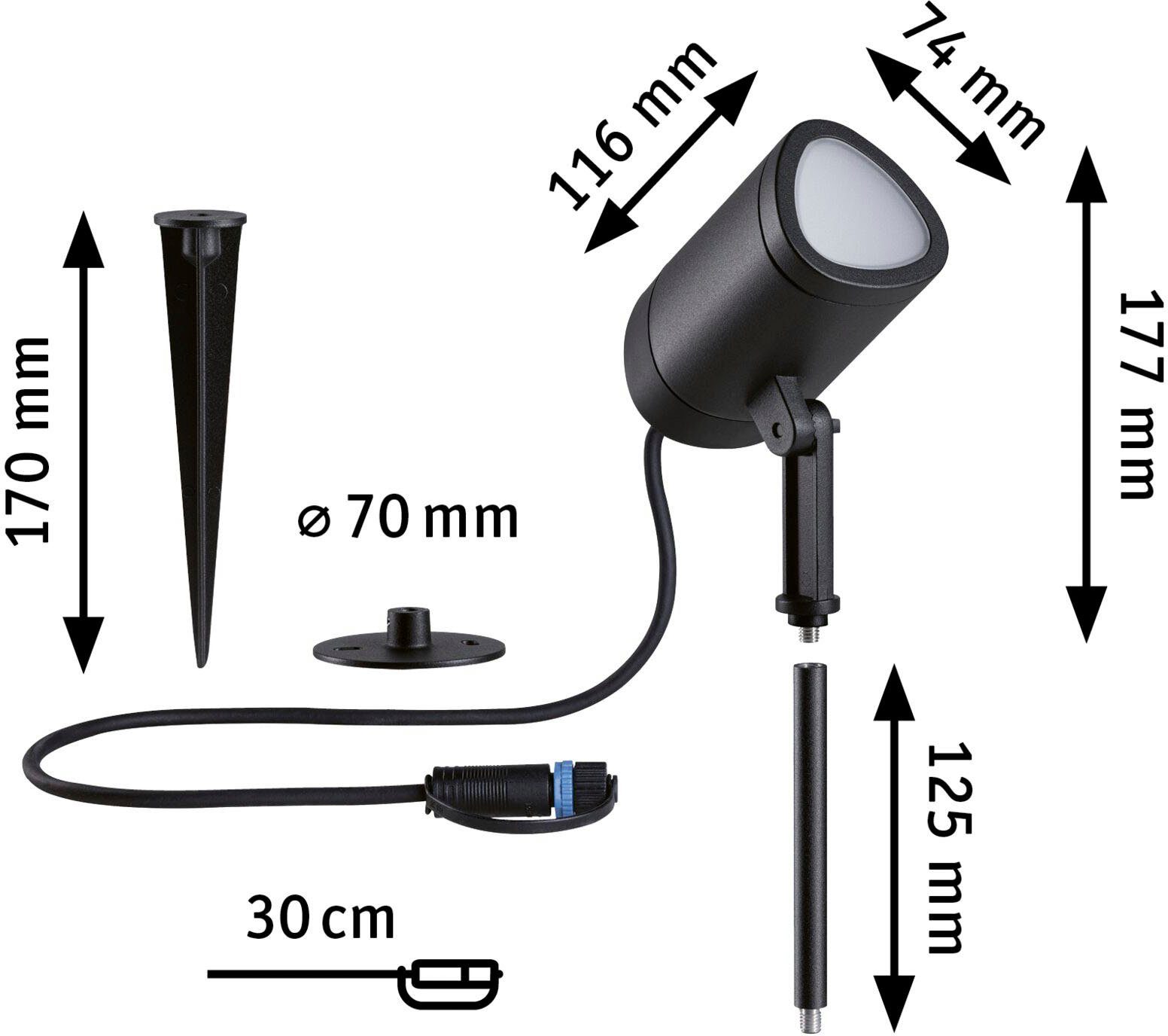 Paulmann Led-tuinlamp Plug & Shine Spot Shira