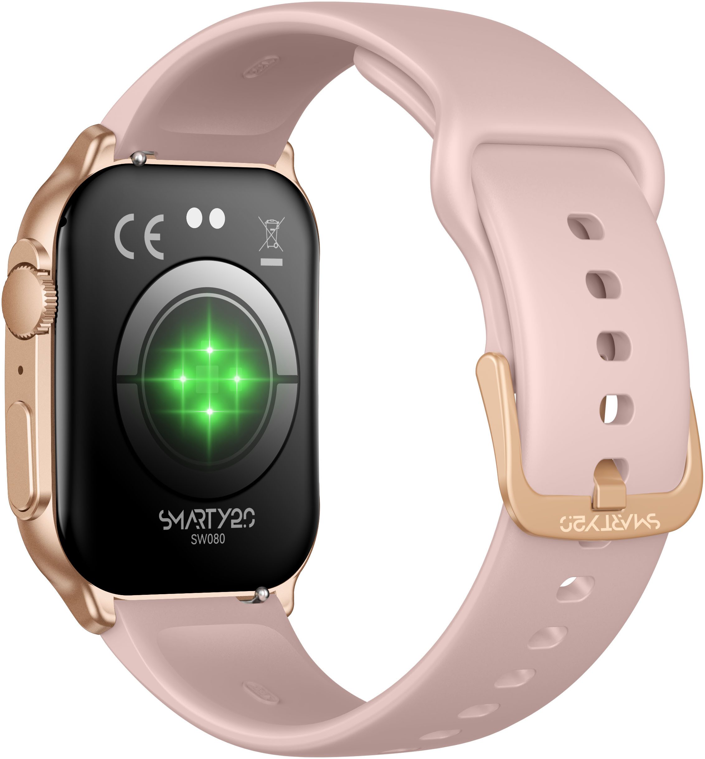 SMARTY 2.0 Smartwatch Polshorloge, dameshorloge, herenhorloge, Android 5.0+, Apple iOS 9.0+(set, 2-delig, Met wisselband)