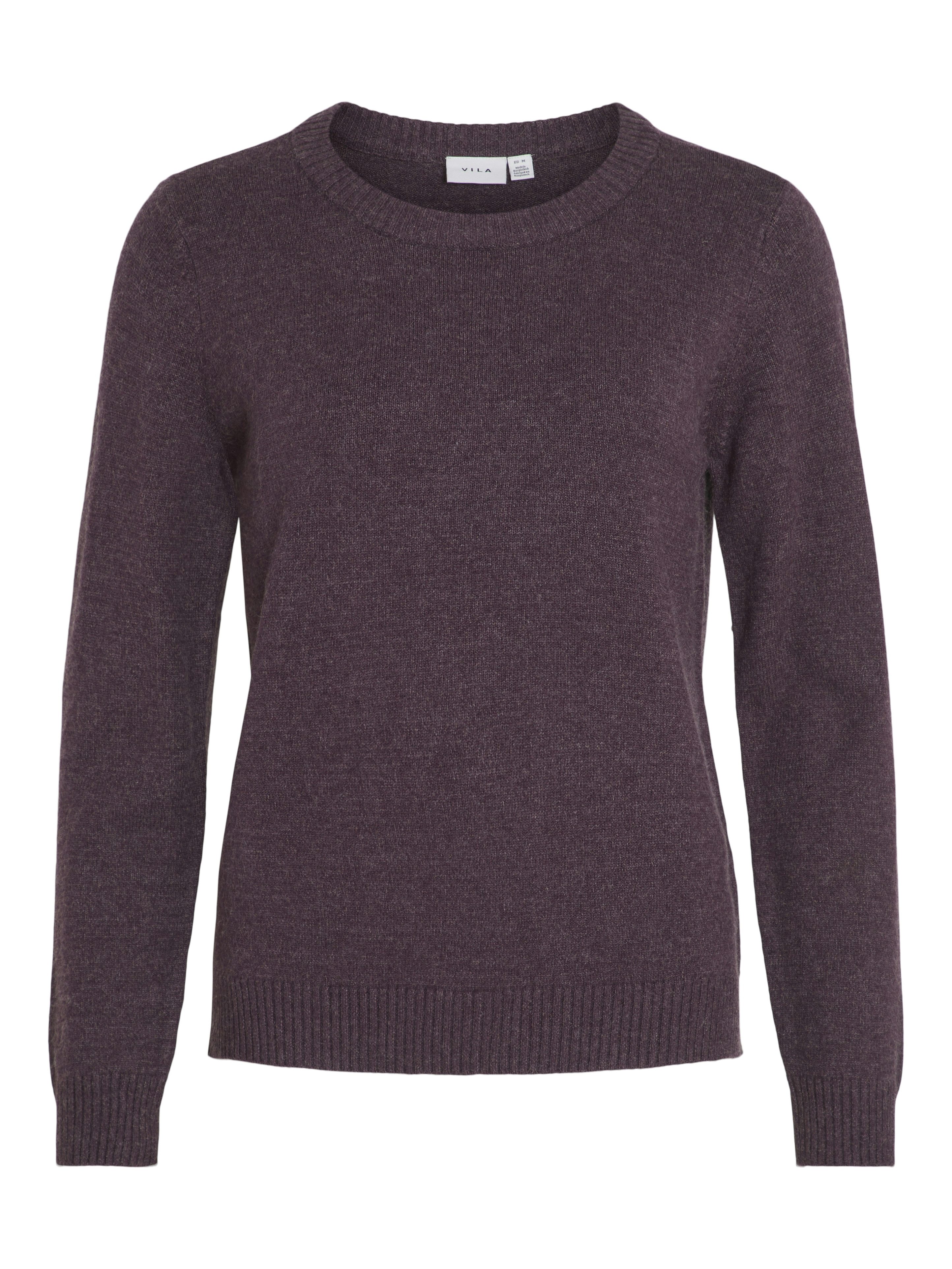 Vila Trui met ronde hals VIRIL O-NECK L S KNIT TOP NOOS