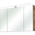 pelipal spiegelkast quickset breedte 105 cm, 3-deurs, ledverlichting, schakelaar--stekkerdoos, deurdemper beige