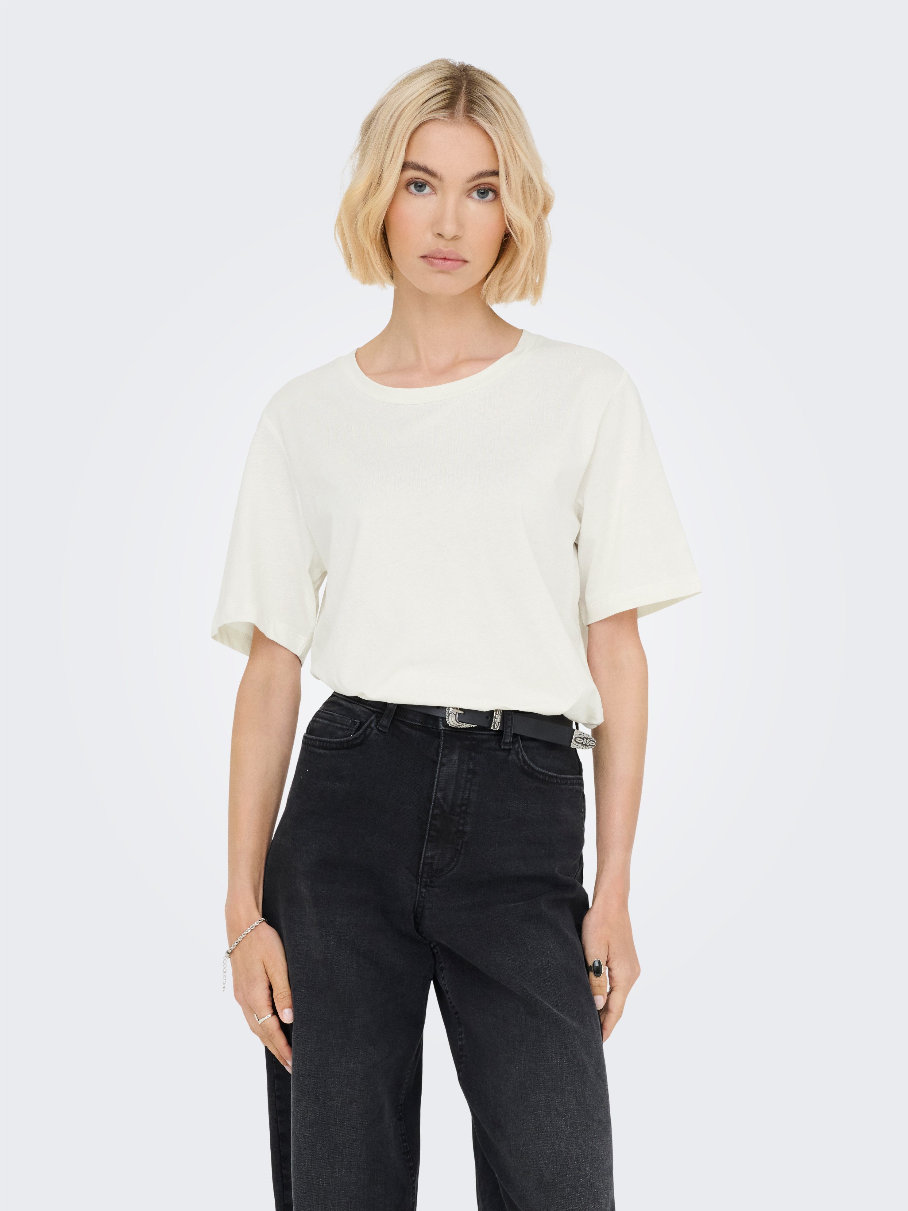 Only Shirt met korte mouwen ONLONLY S/S TEE NOOS 2 PACK (set, 2-delig)