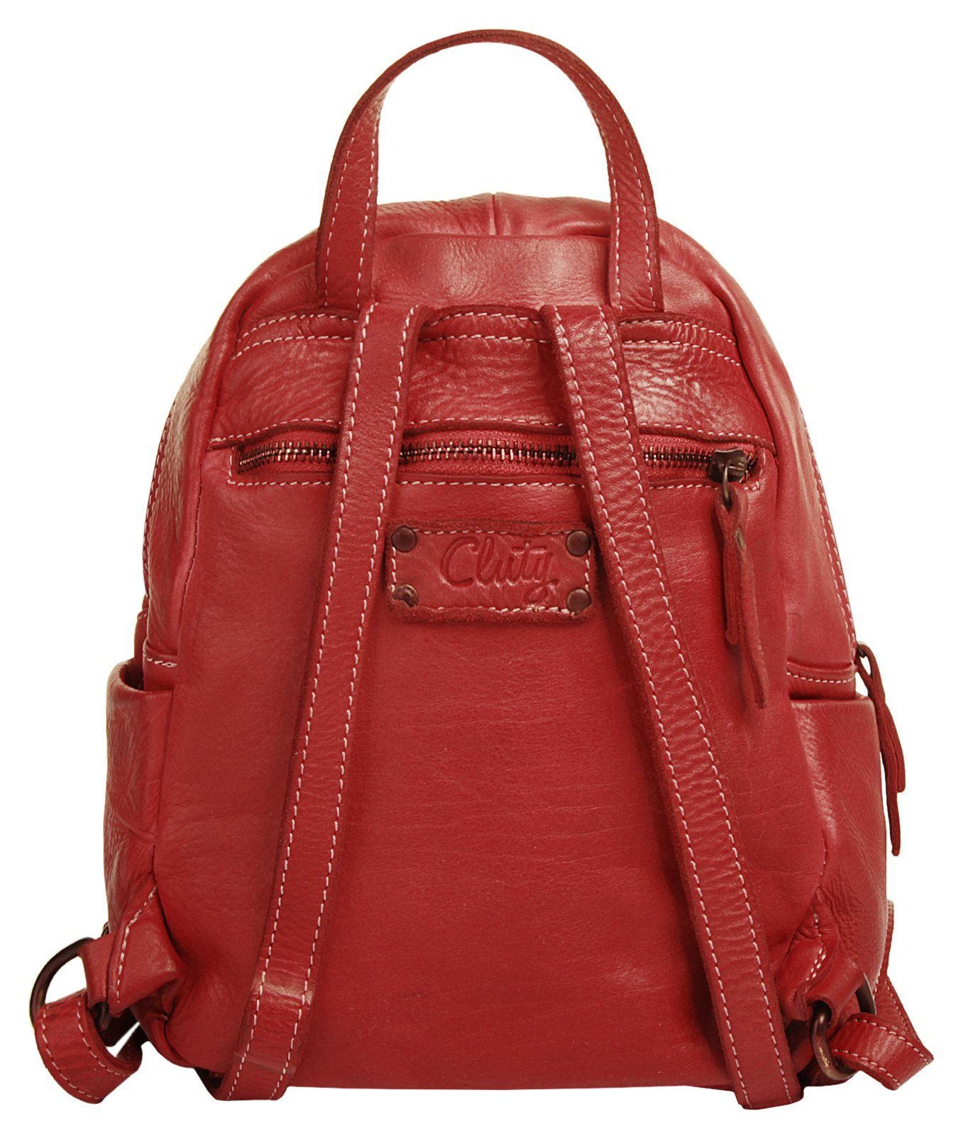 Cluty Rugzak echt leer, made in italy (1)