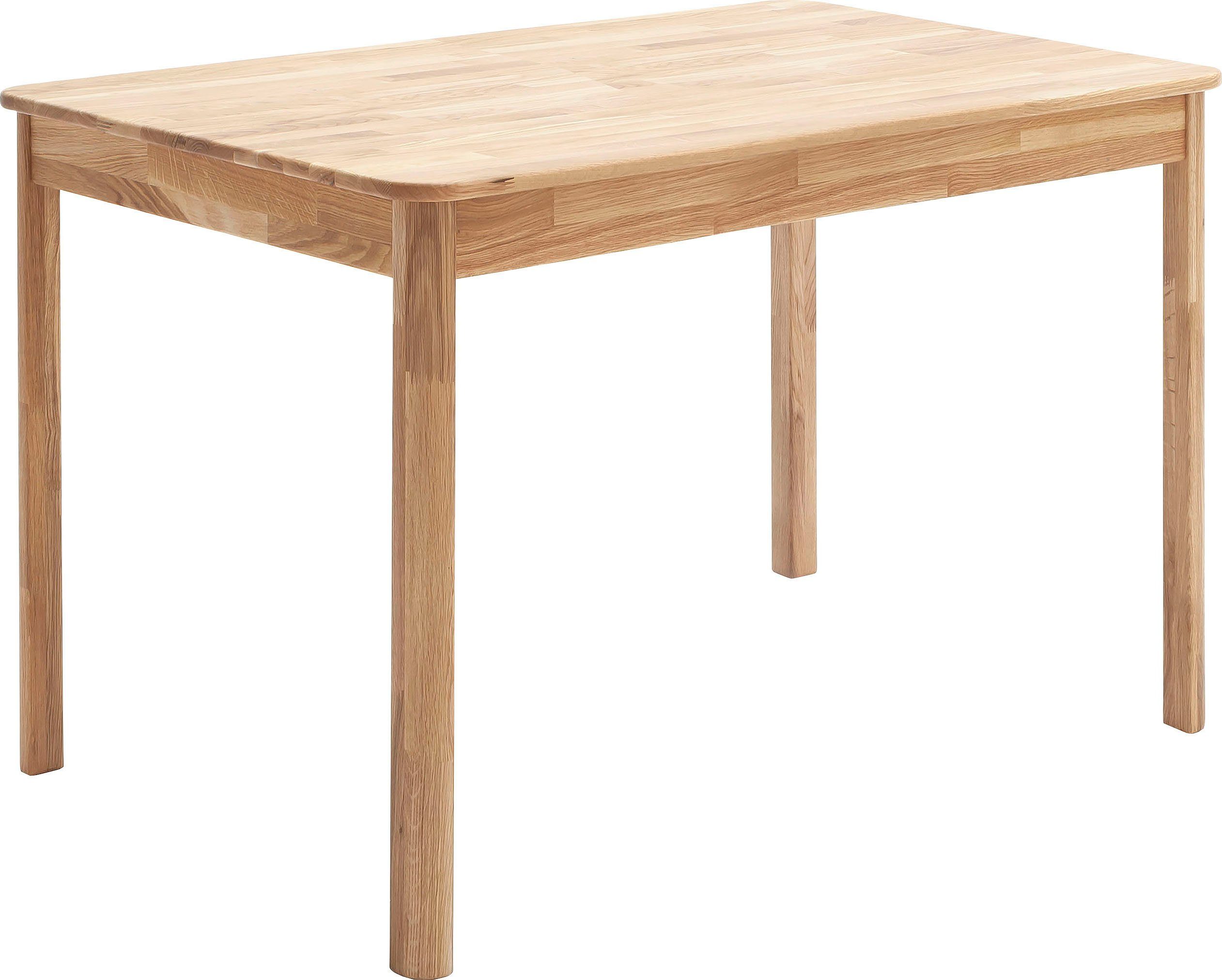 MCA living Eettafel Oskar, TOPSELLER! Massief houten tafel, naar keuze van beukenkernhout of wildeiken eettafels maat 120 cm x 76 cm x 80 cm bruin