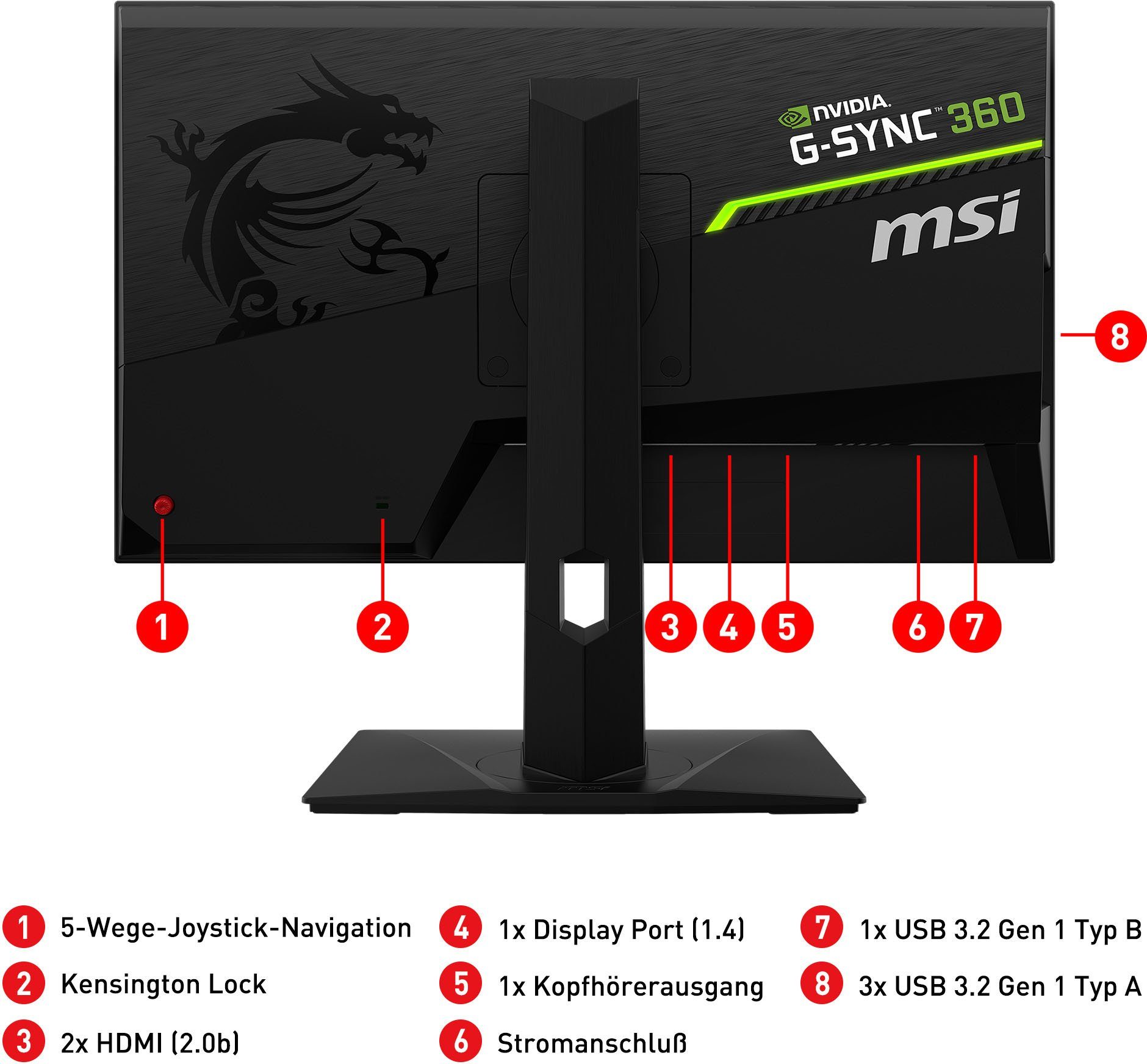MSI Gaming-monitor Oculux NXG253R E-Sports