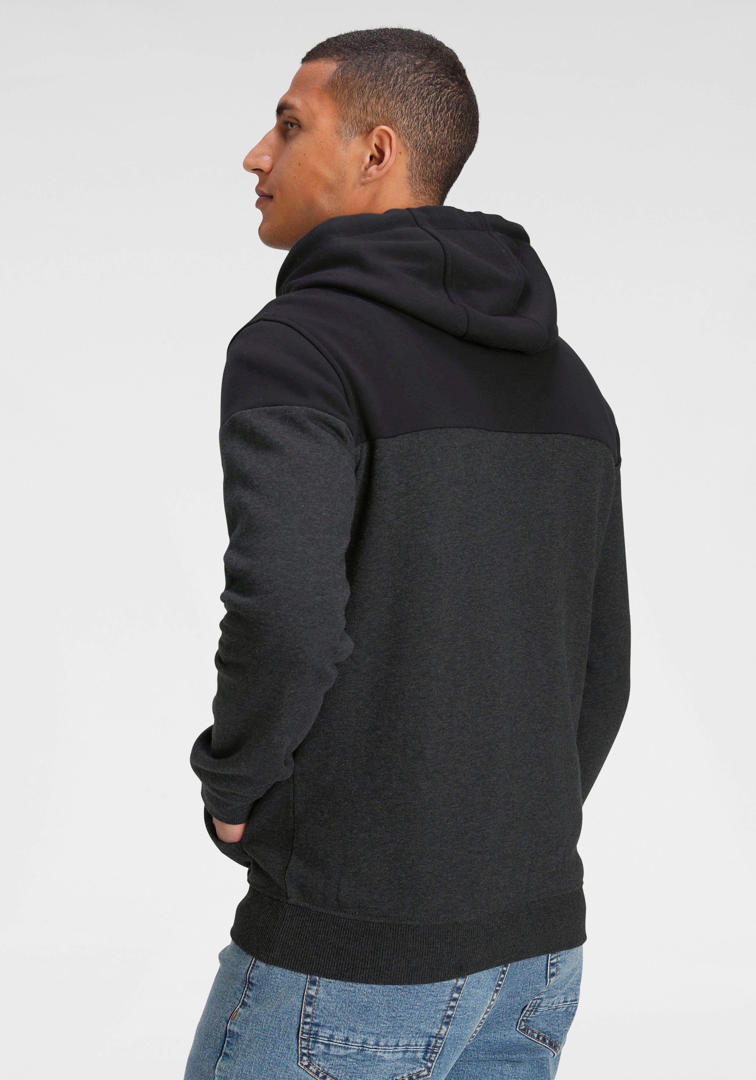 Bruno Banani Hoodie Lange mouwen, bedrukt en gemêleerd, van katoenmix