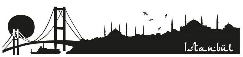 Wall-Art Wandfolie XXL stad skyline Istanbul 120 cm (1 stuk)