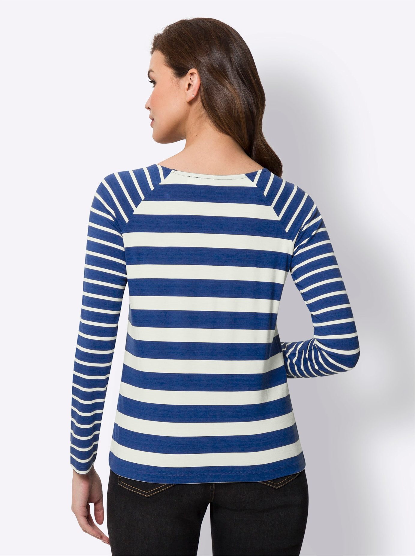heine Shirt met ronde hals Gestreept shirt (1-delig)