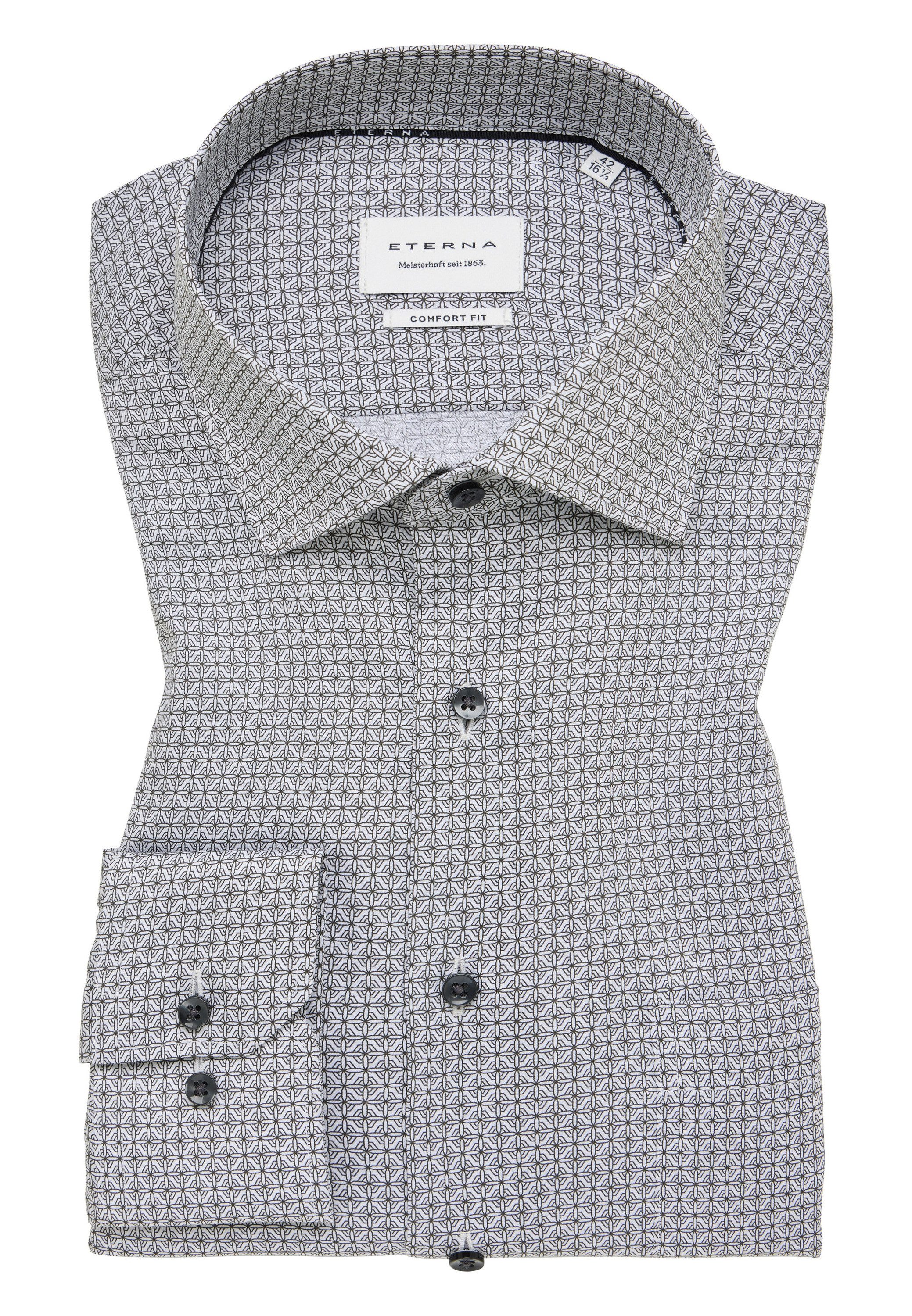 Eterna Overhemd met lange mouwen Comfort fit NON IRON (strijkvrij)
